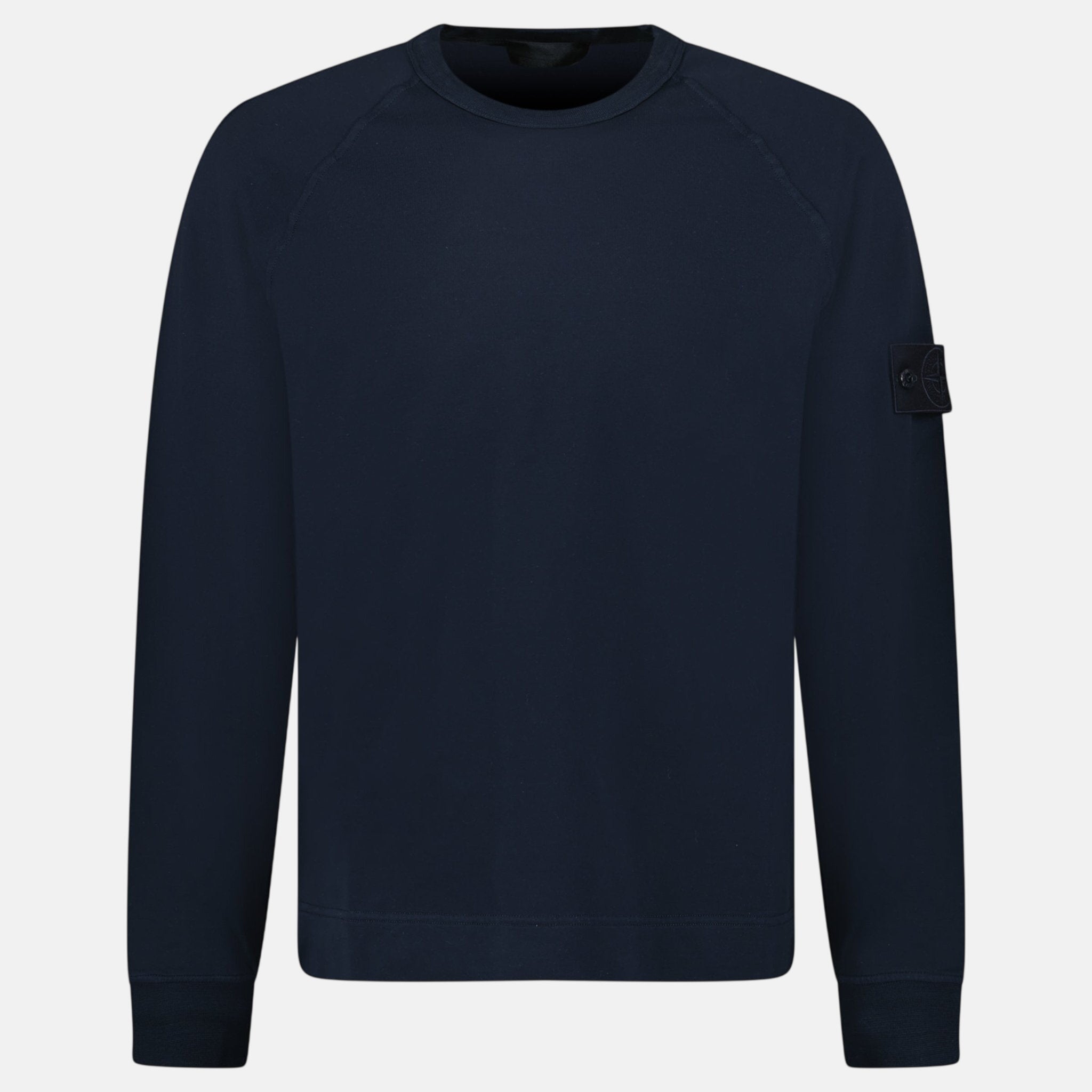 Stone Island Ghost Series Badge Crewneck Sweatshirt Navy - C46 - northern threads uk
