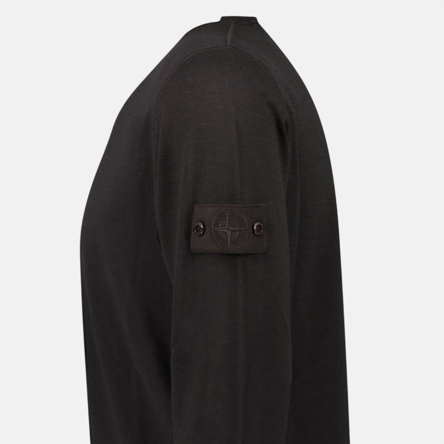 Stone Island Ghost Series Wool Crew Neck Jumper Dark Brown - A31 - northern threads uk