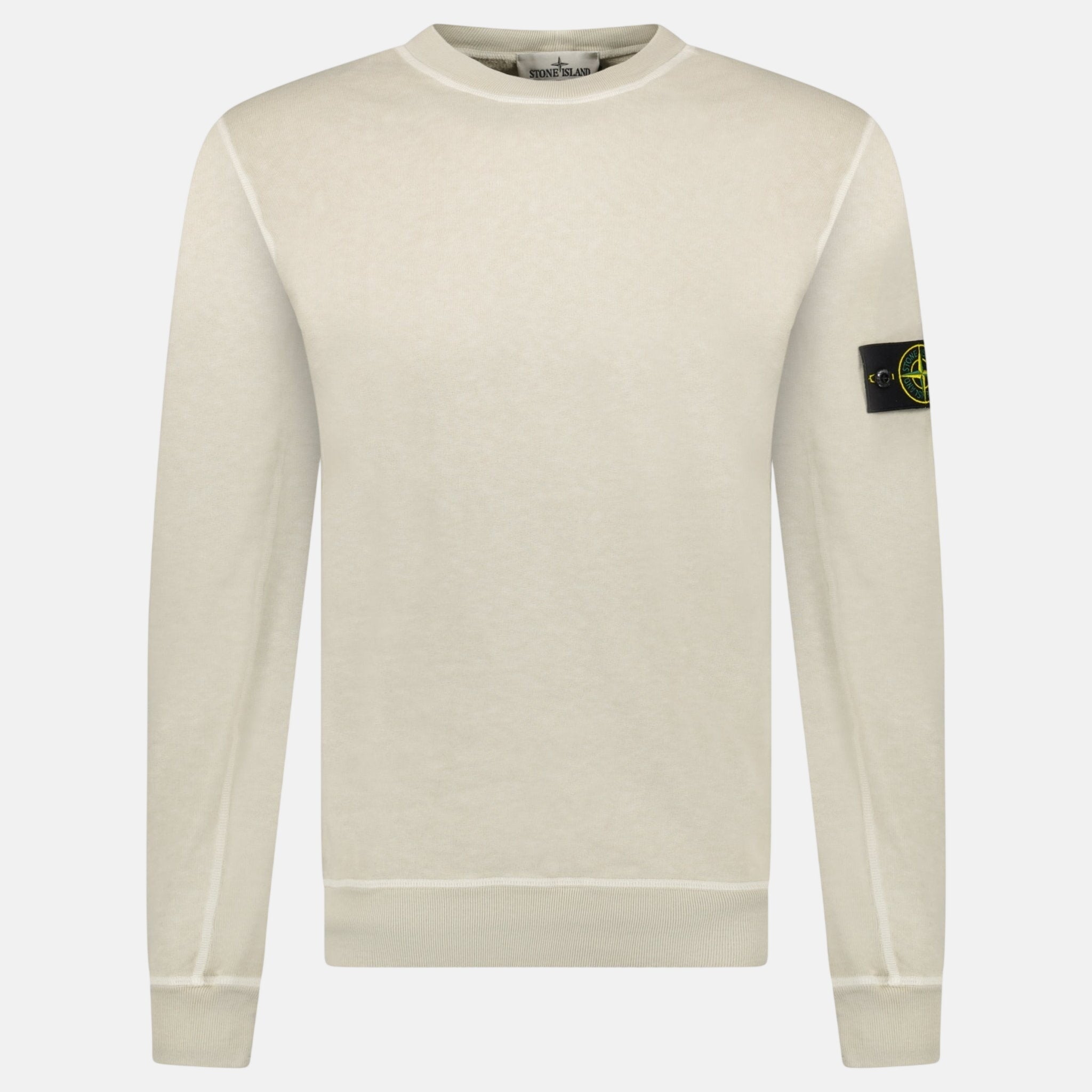 Stone Island Old Effect Crewneck Sweatshirt Beige - A57 - northern threads uk
