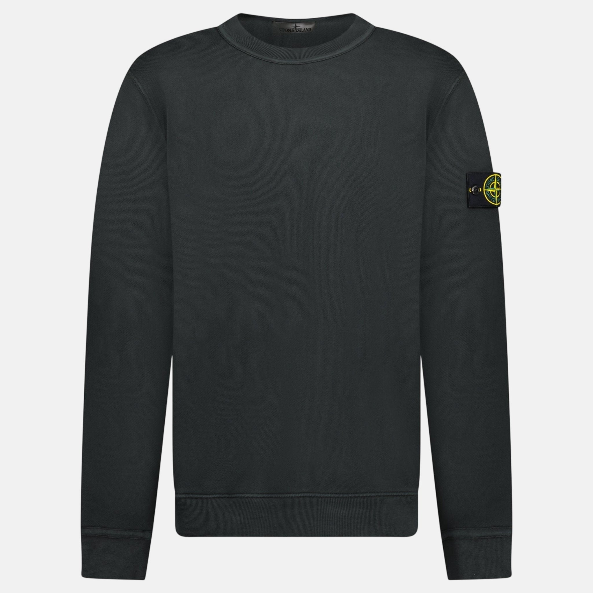 Stone Island Old Effect Crewneck Sweatshirt Lead Grey - A11 - northern threads uk