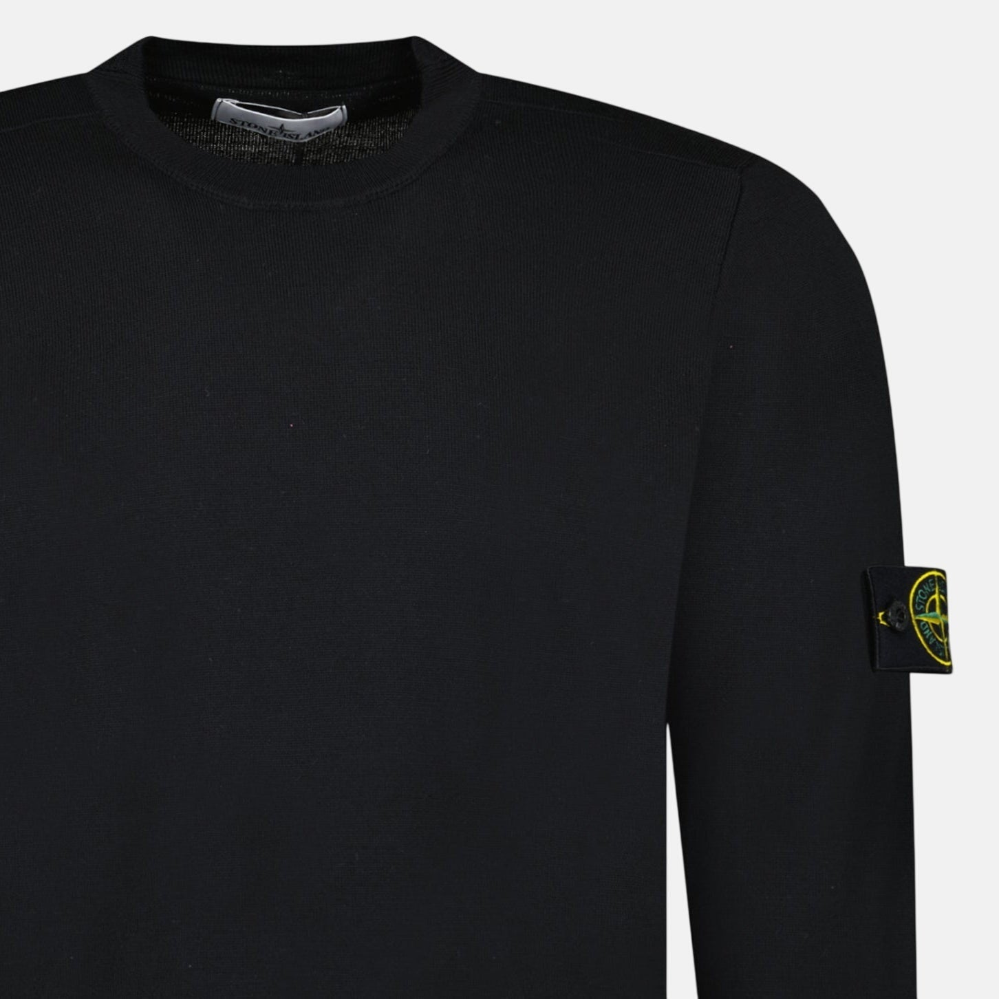 Stone Island Pure Light Wool Crewneck Black - O20 - northern threads uk