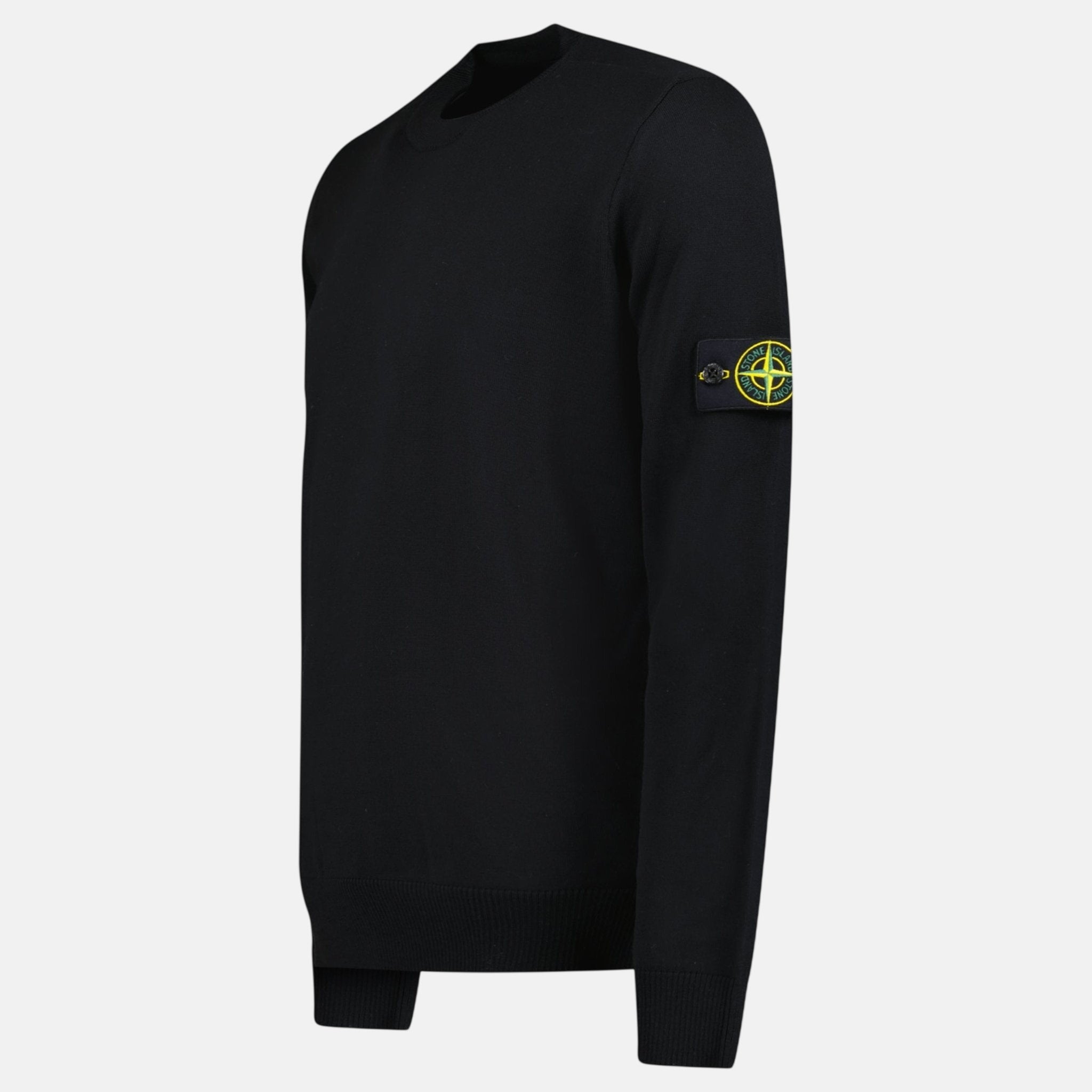 Stone Island Pure Light Wool Crewneck Black - O20 - northern threads uk
