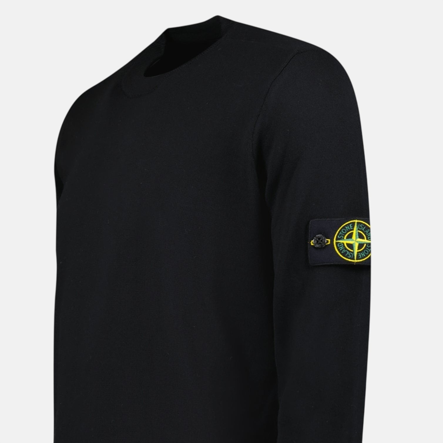 Stone Island Pure Light Wool Crewneck Black - O20 - northern threads uk