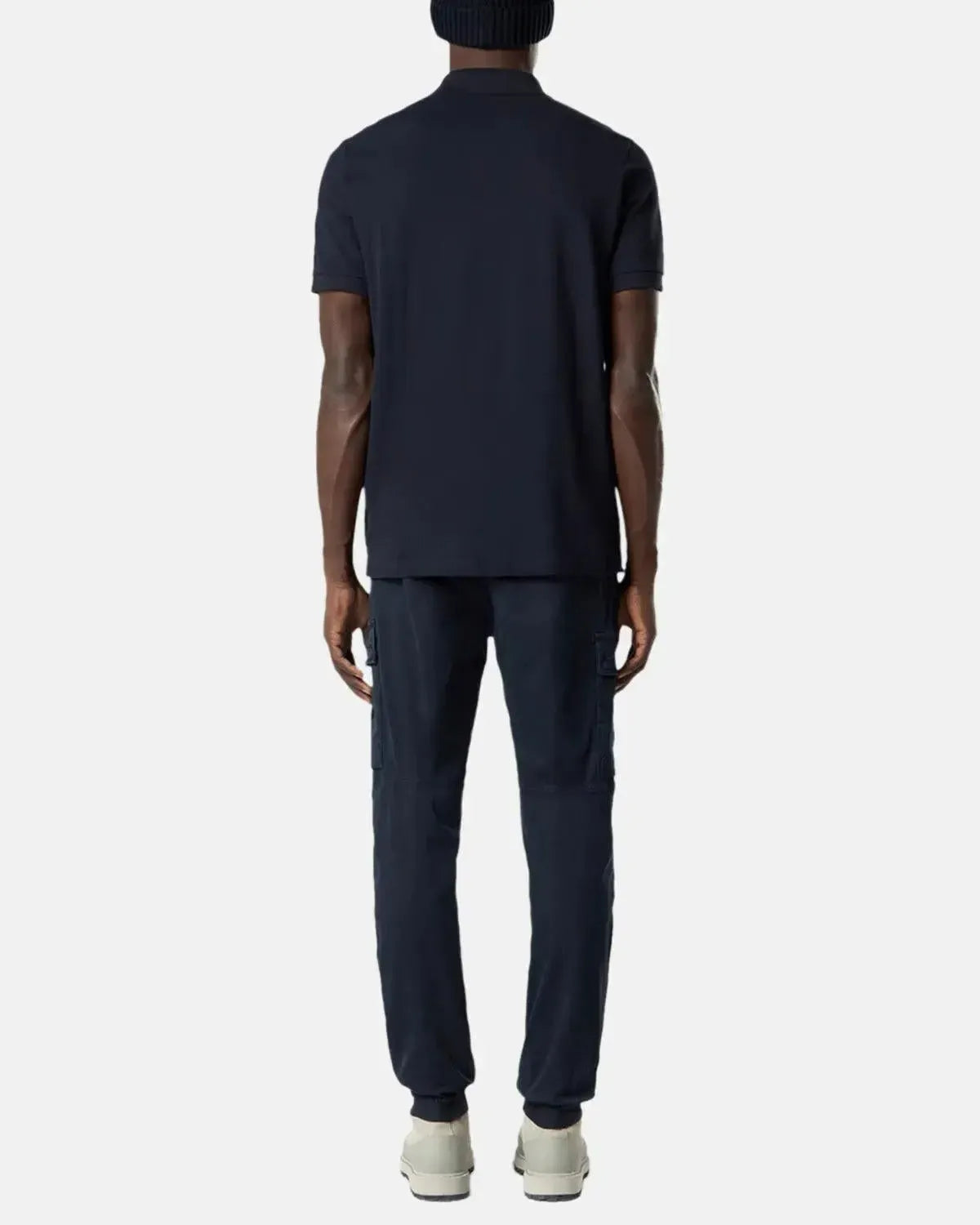 STONE ISLAND-STONE ISLAND 2200005 ORGANIC STRETCH COTTON SLIM FIT POLO SHIRT NAVY BLUE-NORTHERN THREADS DESIGNER MENSWEAR