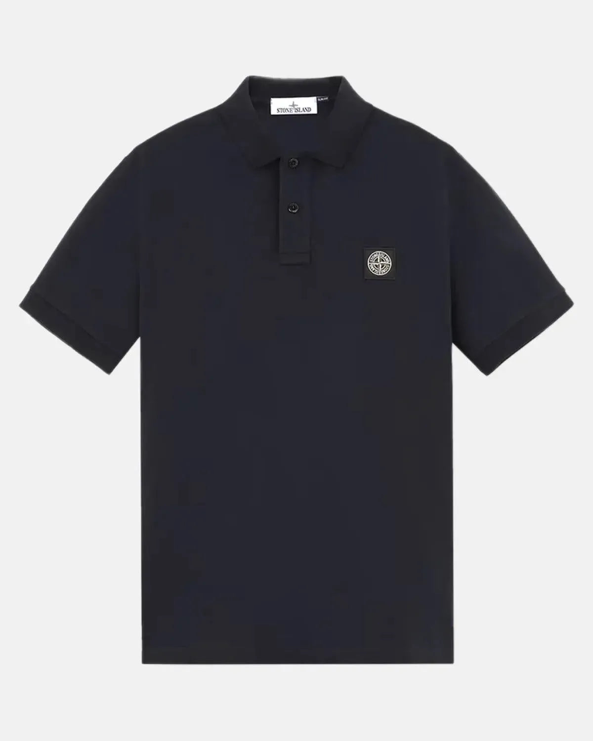 STONE ISLAND-STONE ISLAND 22002SC ORGANIC COTTON ELASTANE PIQUE POLO SHIRT NAVY BLUE-NORTHERN THREADS DESIGNER MENSWEAR