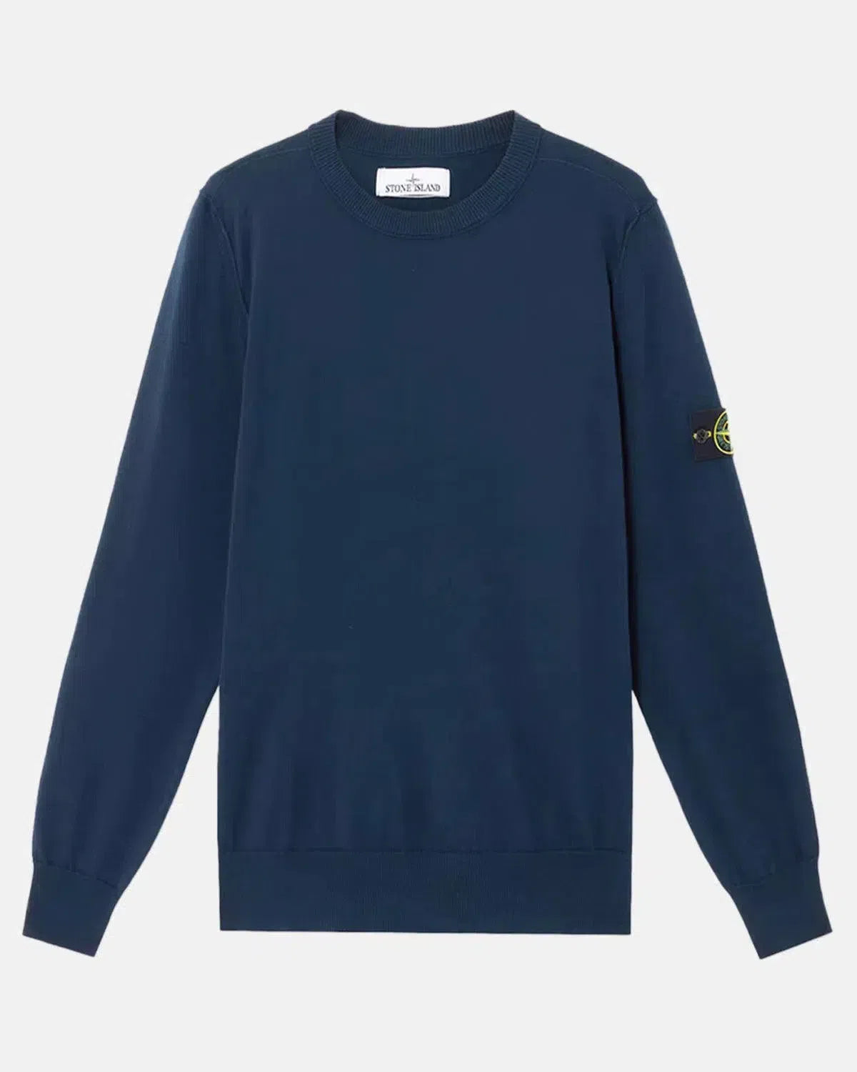 STONE ISLAND 5100053 SOFT ORGANIC COTTON CREWNECK KNIT NAVY BLUE