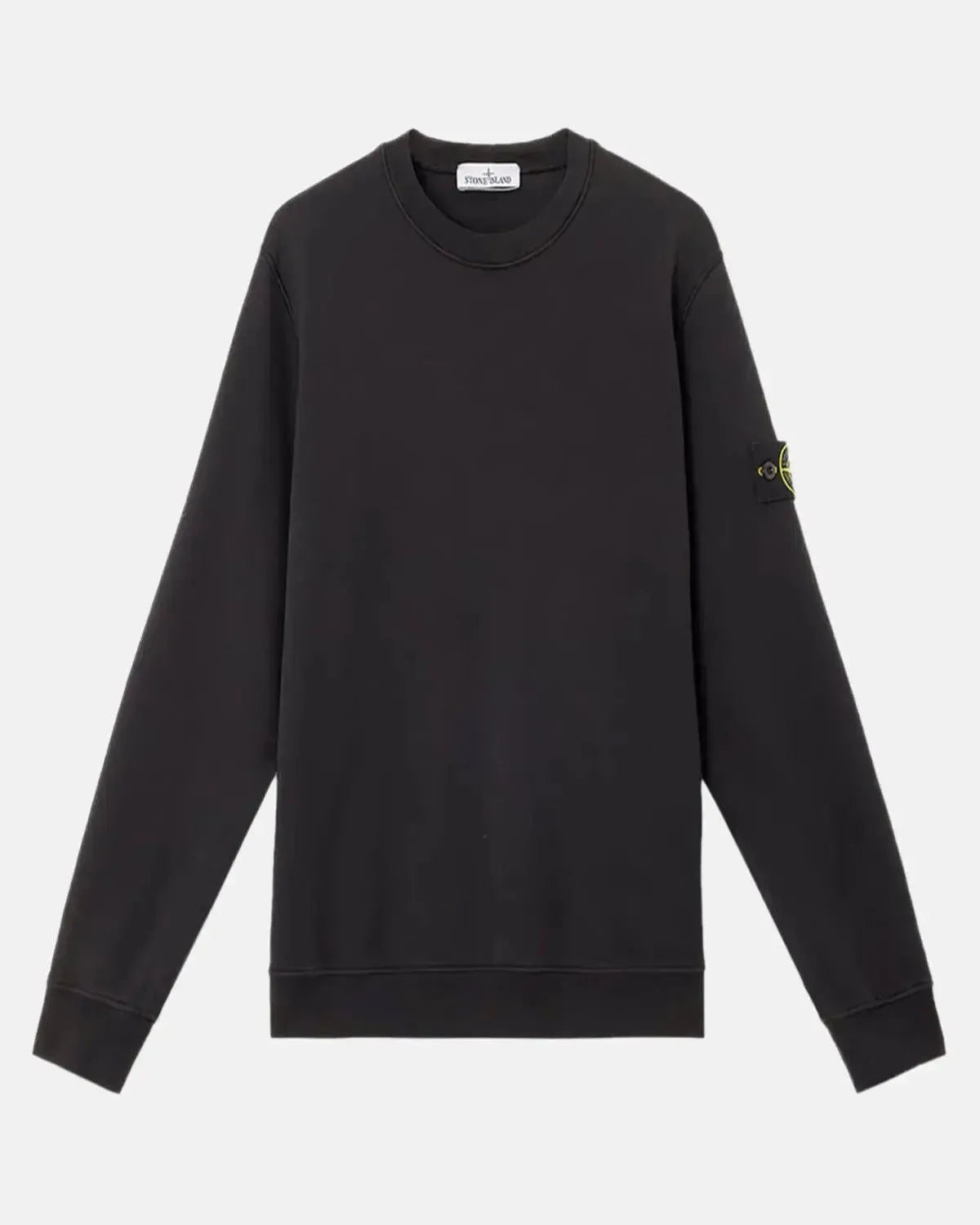 STONE ISLAND 6100044 ORGANIC COTTON FLEECE SWEATSHIRT BLACK