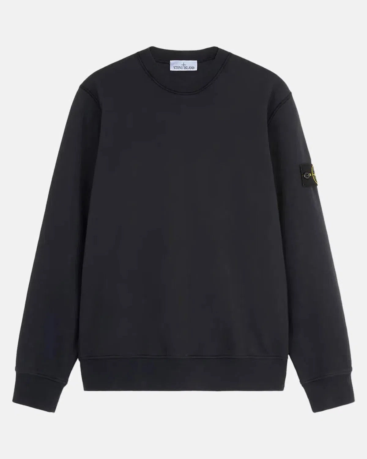 STONE ISLAND-STONE ISLAND 6100044 ORGANIC COTTON FLEECE SWEATSHIRT NAVY BLUE-NORTHERN THREADS DESIGNER MENSWEAR