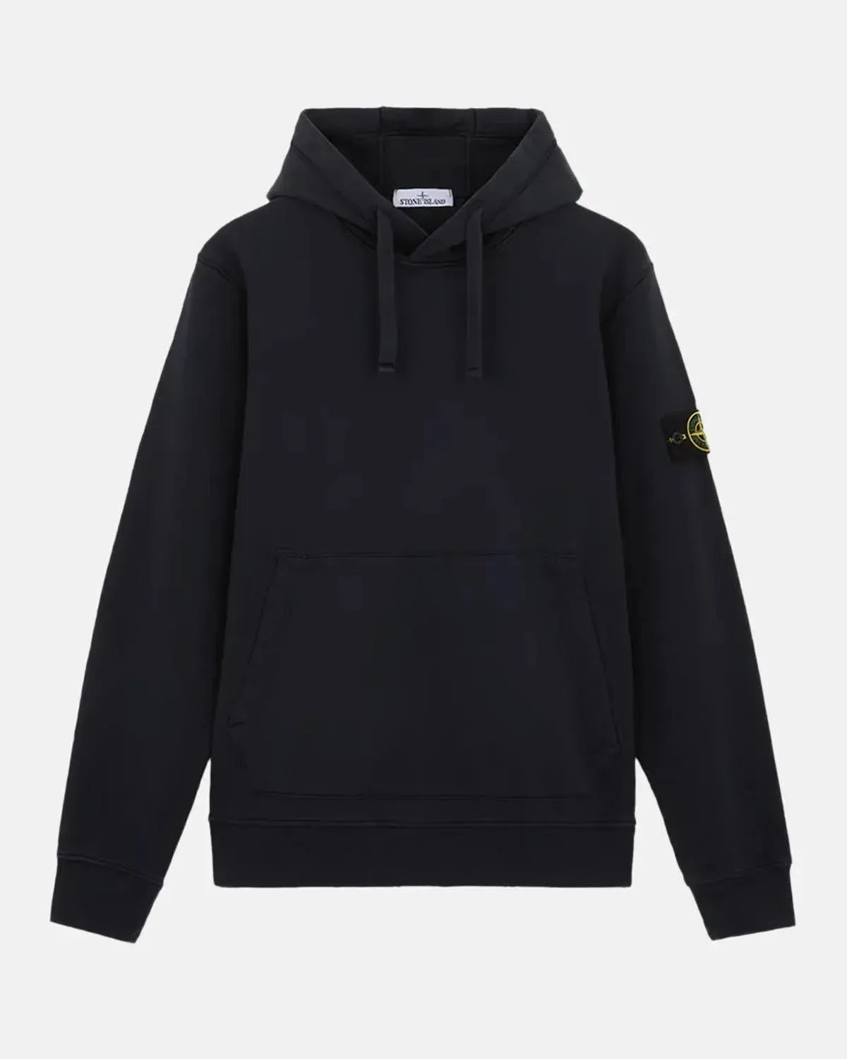STONE ISLAND-STONE ISLAND 6100045 ORGANIC COTTON FLEECE HOODIE NAVY BLUE-NORTHERN THREADS DESIGNER MENSWEAR