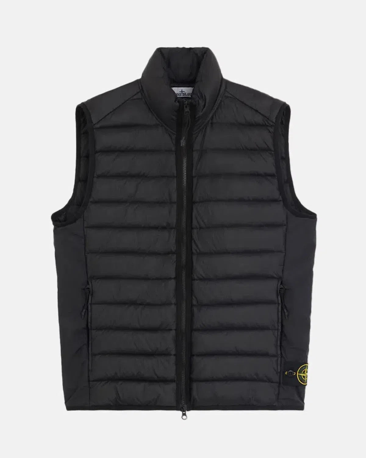 STONE ISLAND-STONE ISLAND G100007 LOOM WOVEN CHAMBERS NYLON DOWN-TC GILET NAVY BLUE-NORTHERN THREADS DESIGNER MENSWEAR