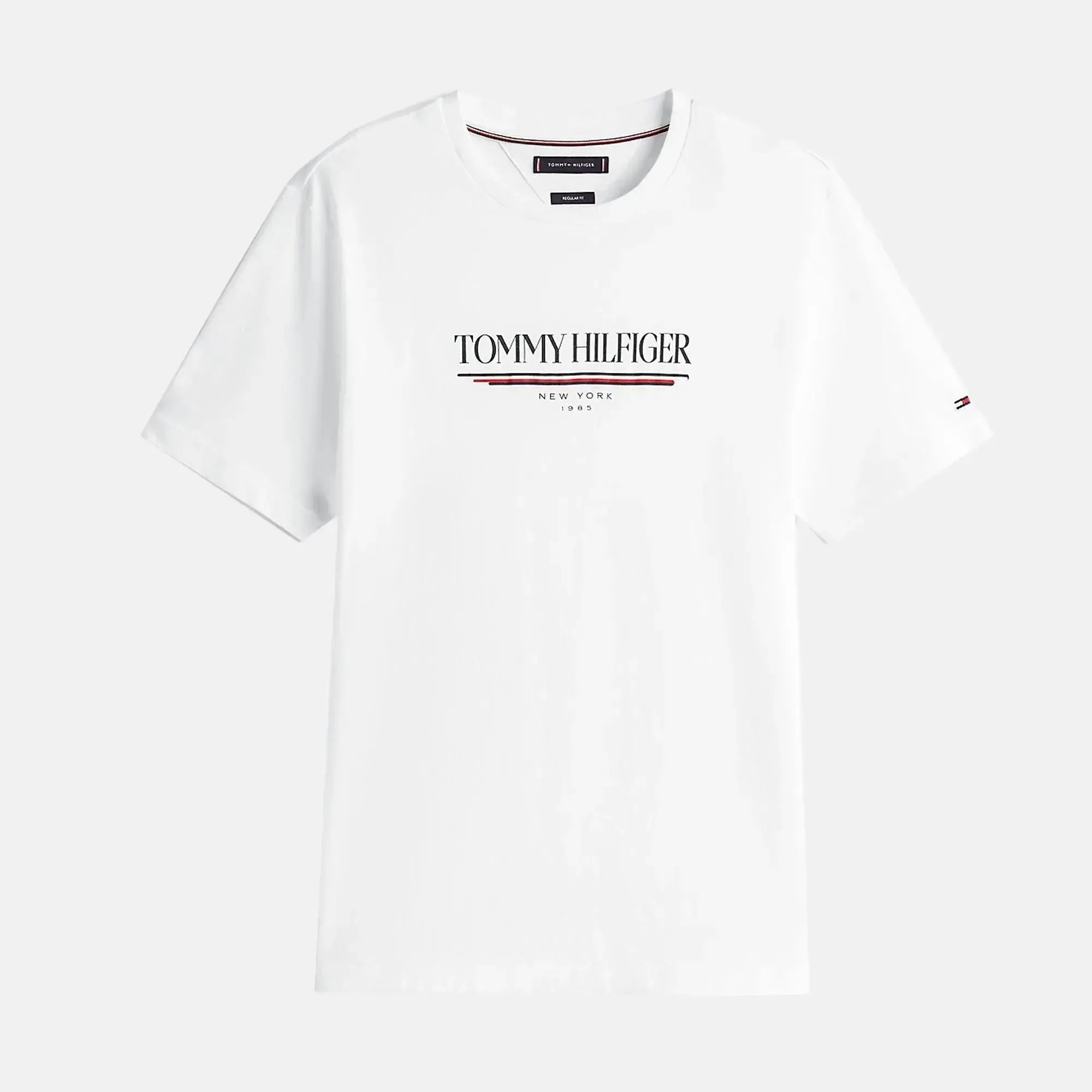 Tommy Hilfiger Logo Crew Graphic T-Shirt White - SPR247-S - northern threads uk