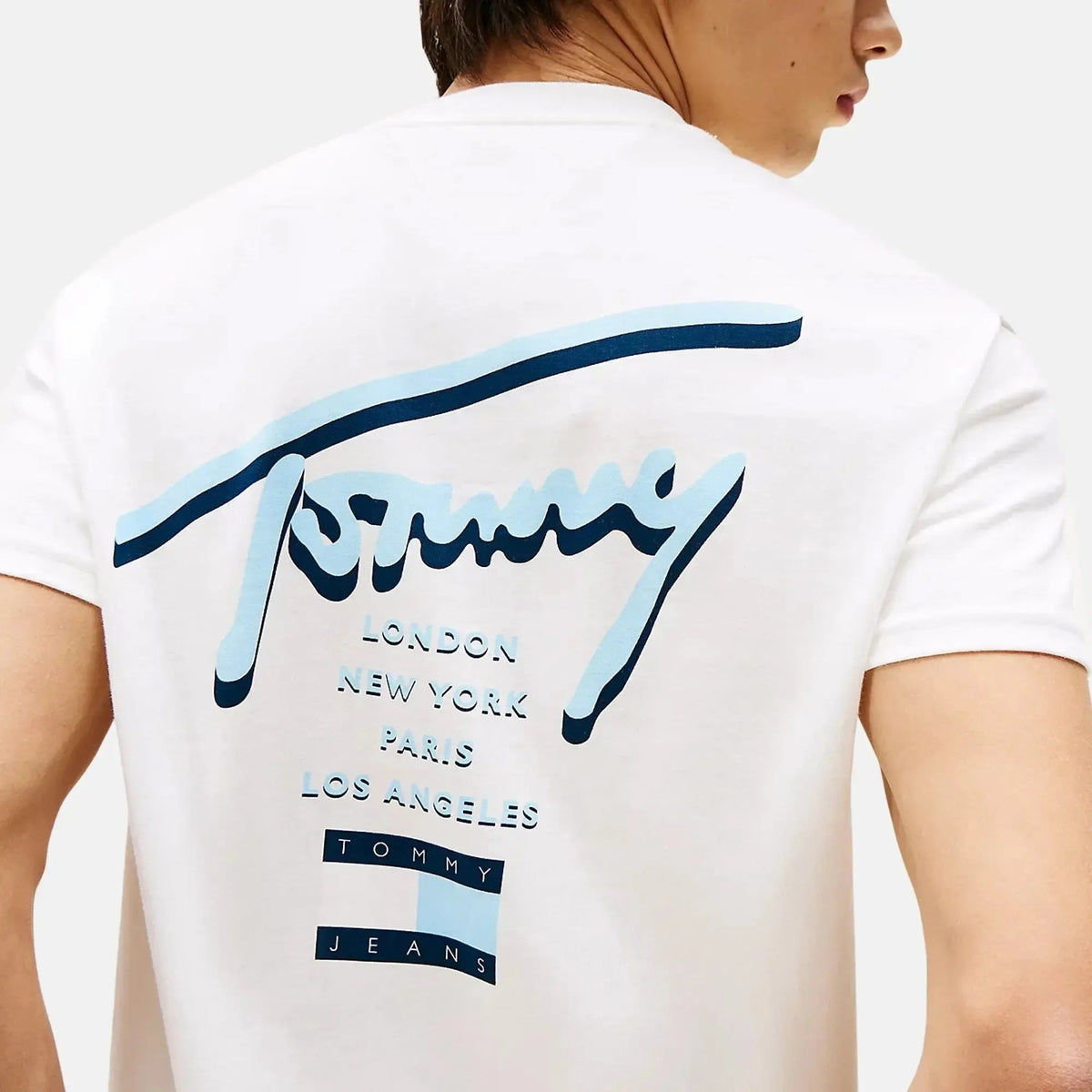 Tommy Jeans City Graphic T-Shirt Ecru | Northern Threads Designer Menswear