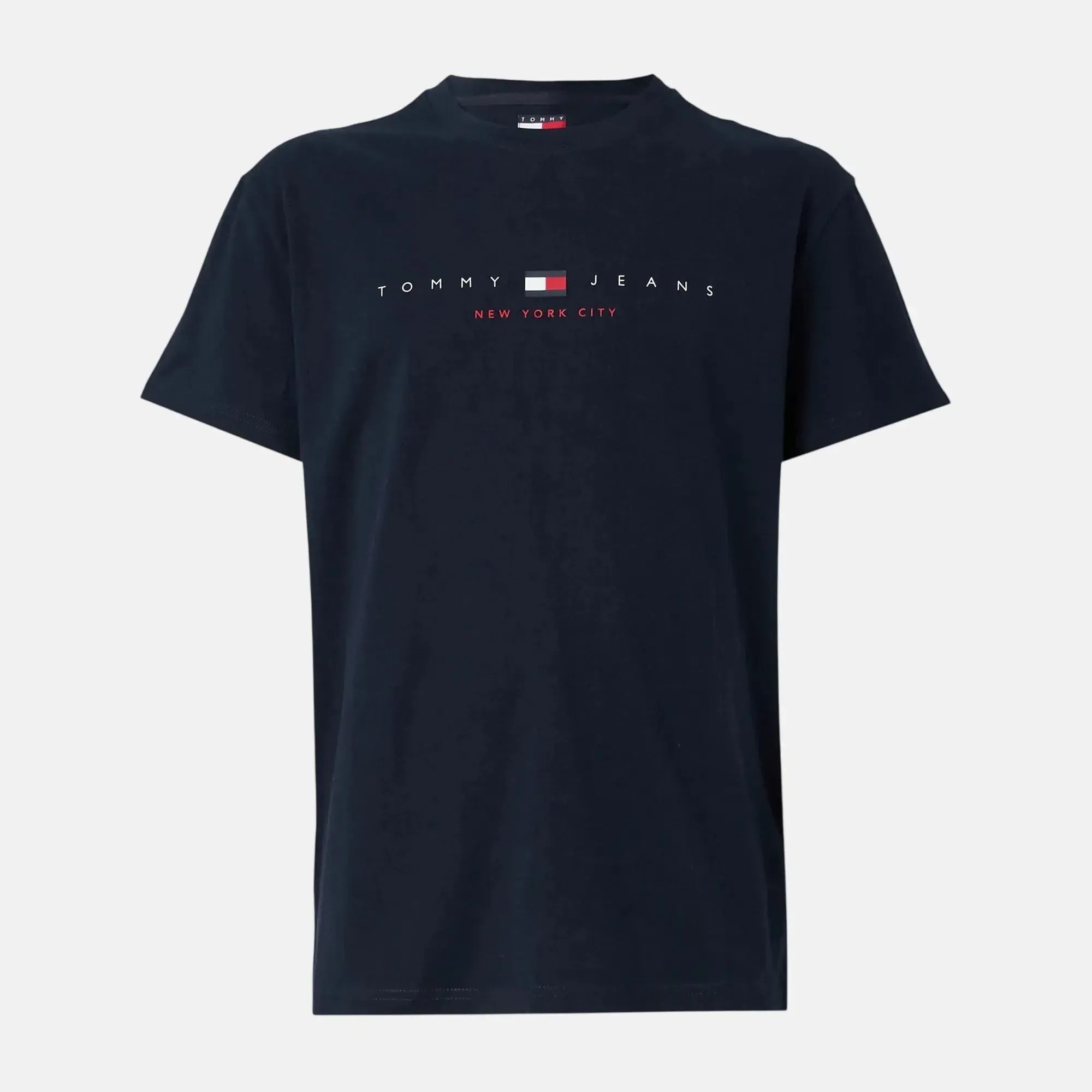 Tommy Jeans Flag Linear T-Shirt Dark Night Navy - SPR234-S - northern threads uk