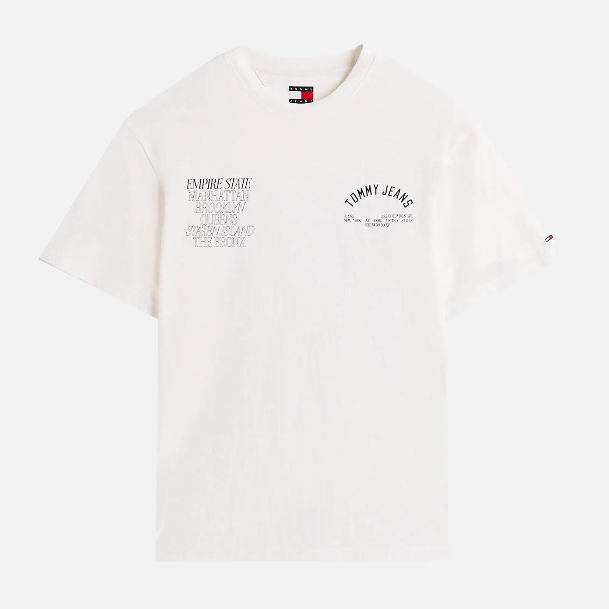 Tommy Jeans Graphic Boroughs T-Shirt Ecru - SPR233-S - northern threads uk