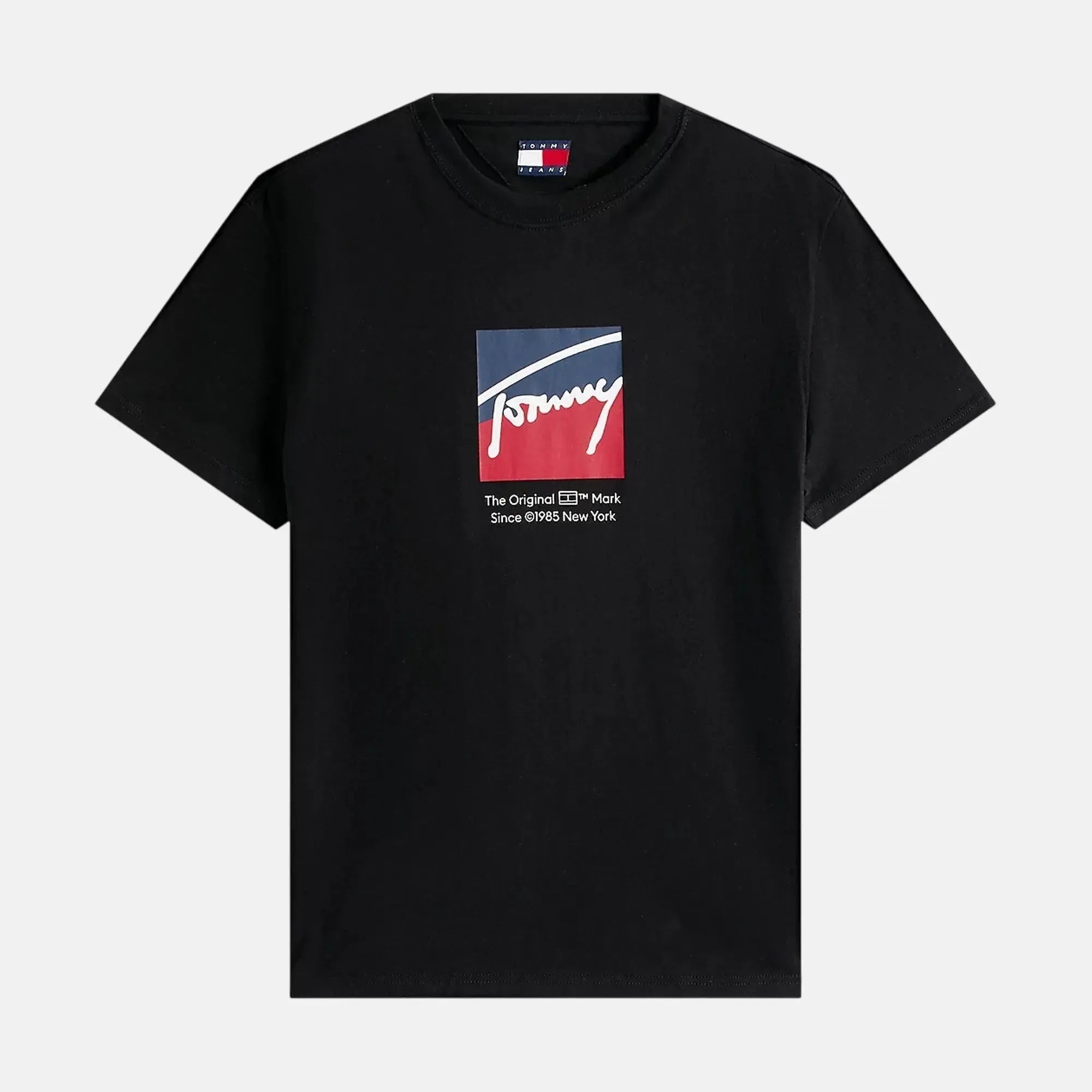 Tommy Jeans Graphic Print Signature Logo T-Shirt Black - SPR237-S - northern threads uk