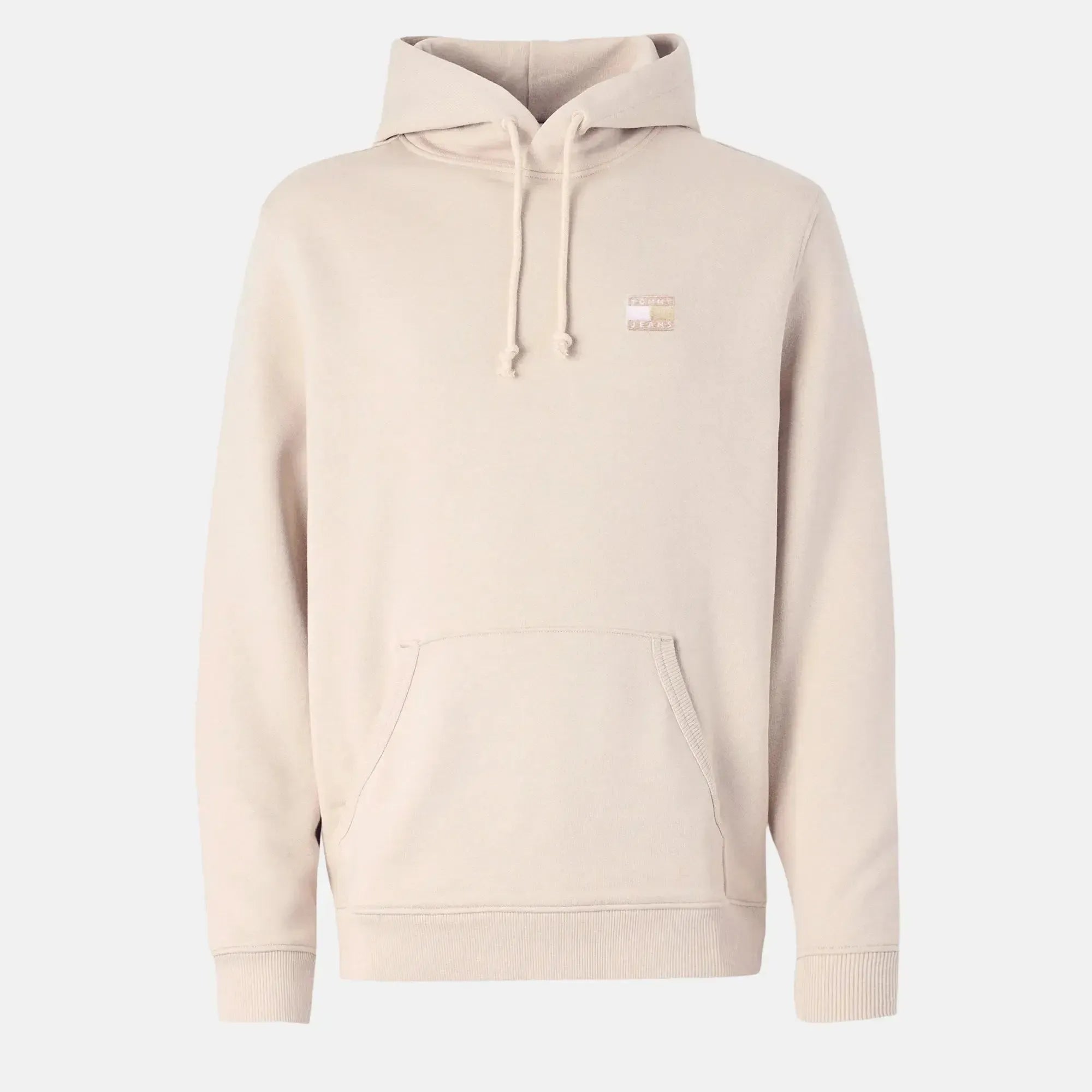 Tommy Jeans Tonal Logo Badge Hoodie Oat Marl Heather - SPR230-S - northern threads uk