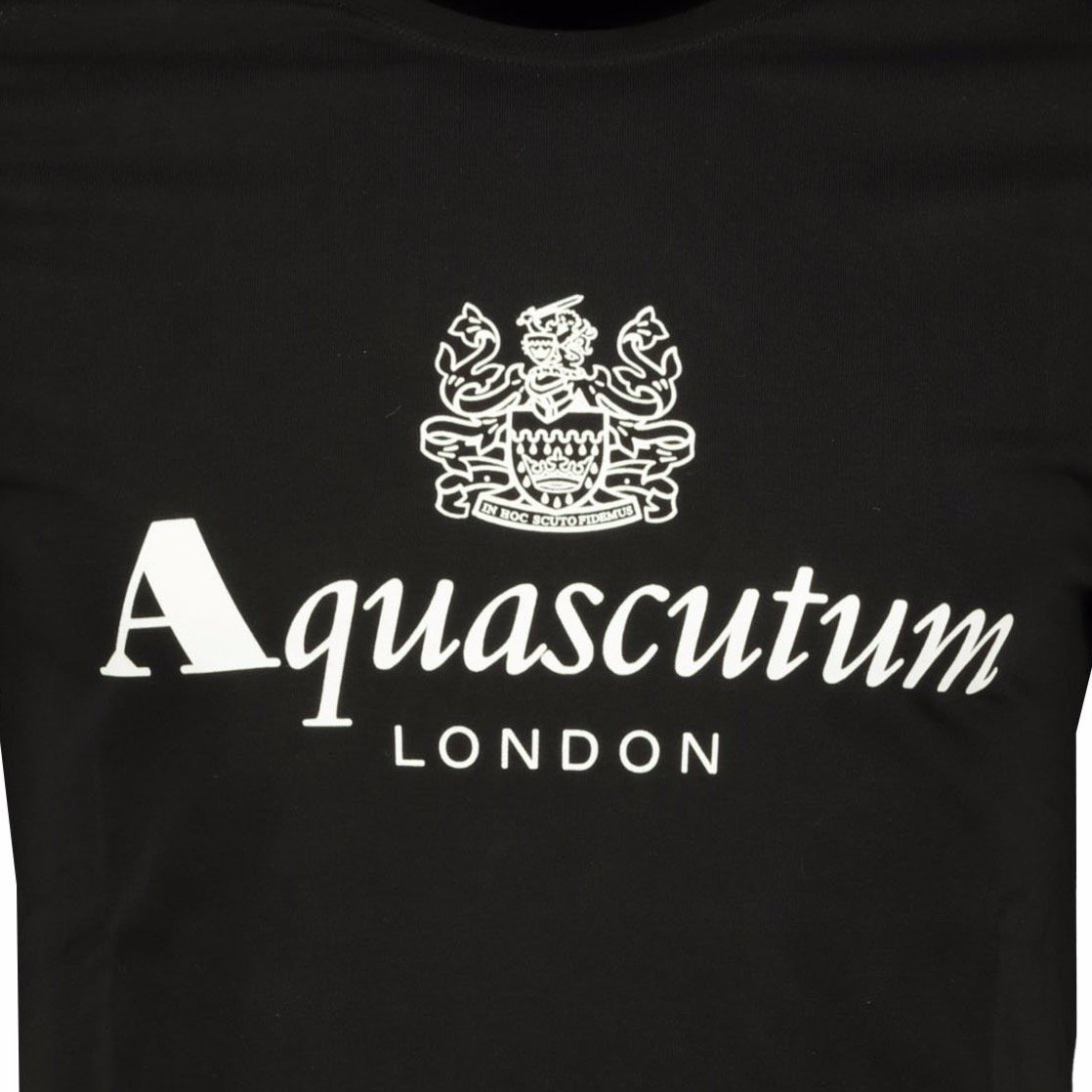 Aquascutum Chest Logo T-Shirt Black - G18 - northern threads uk