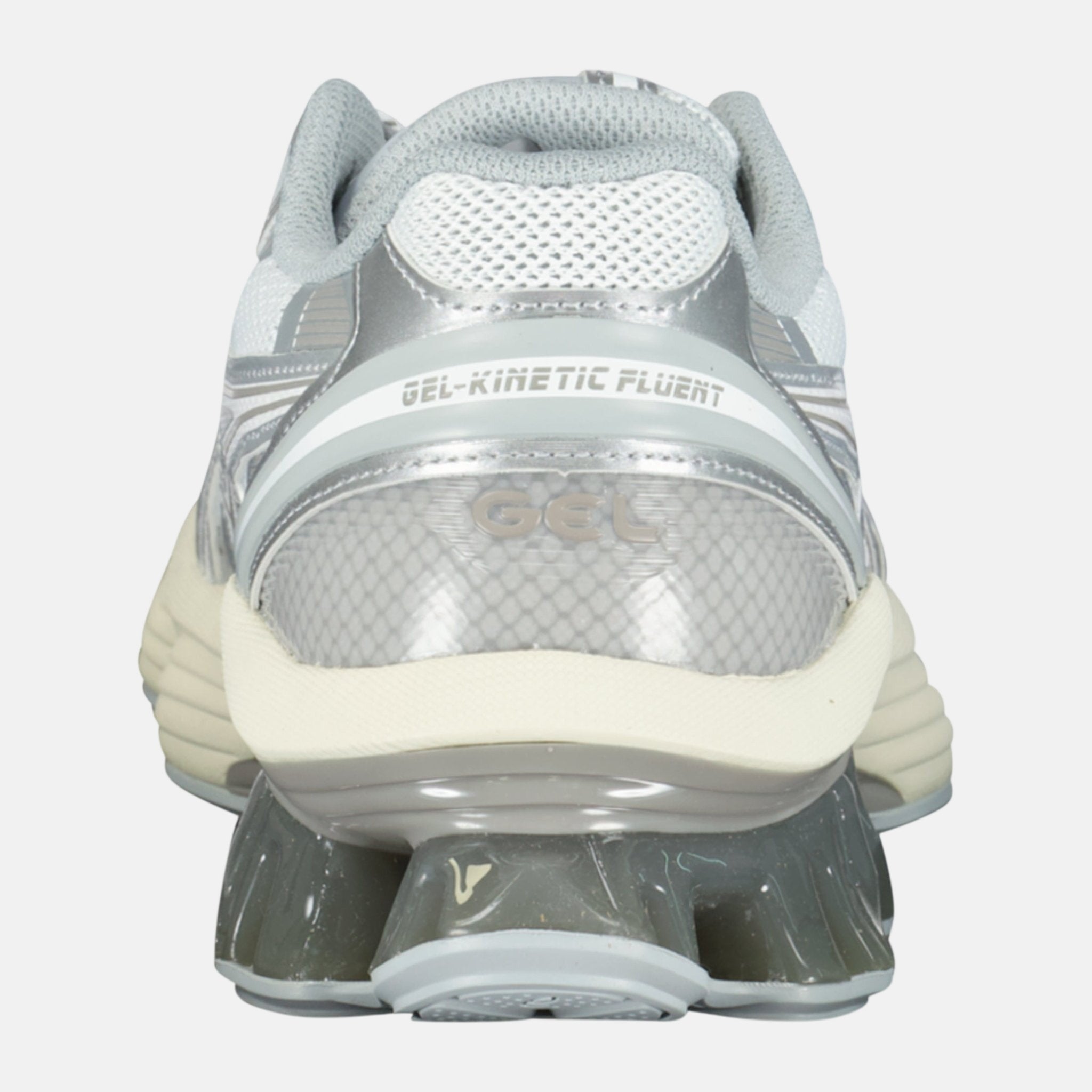 Asics GEL - KINETIC FLUENT Trainers White Silver - northern threads