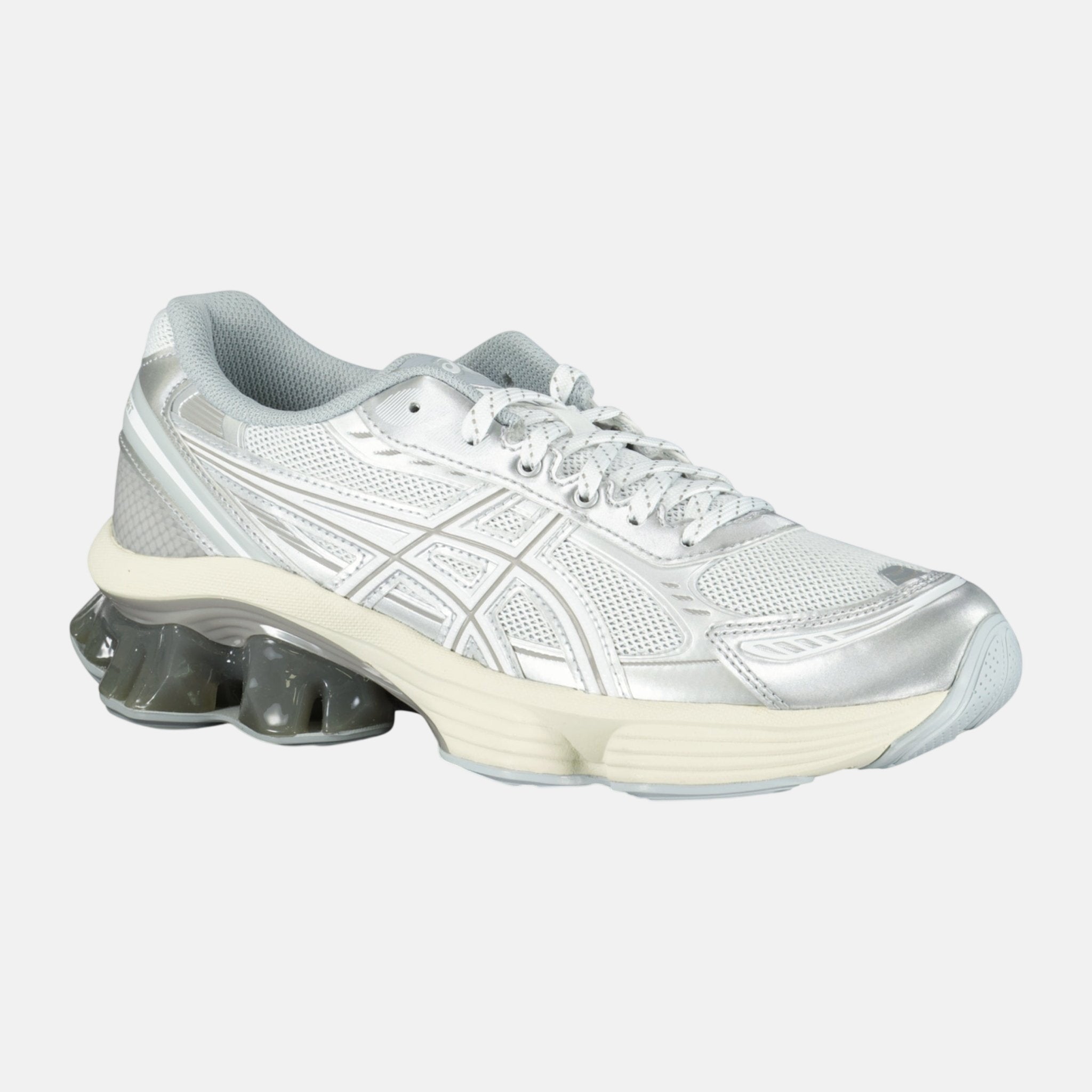 Asics GEL - KINETIC FLUENT Trainers White Silver - northern threads