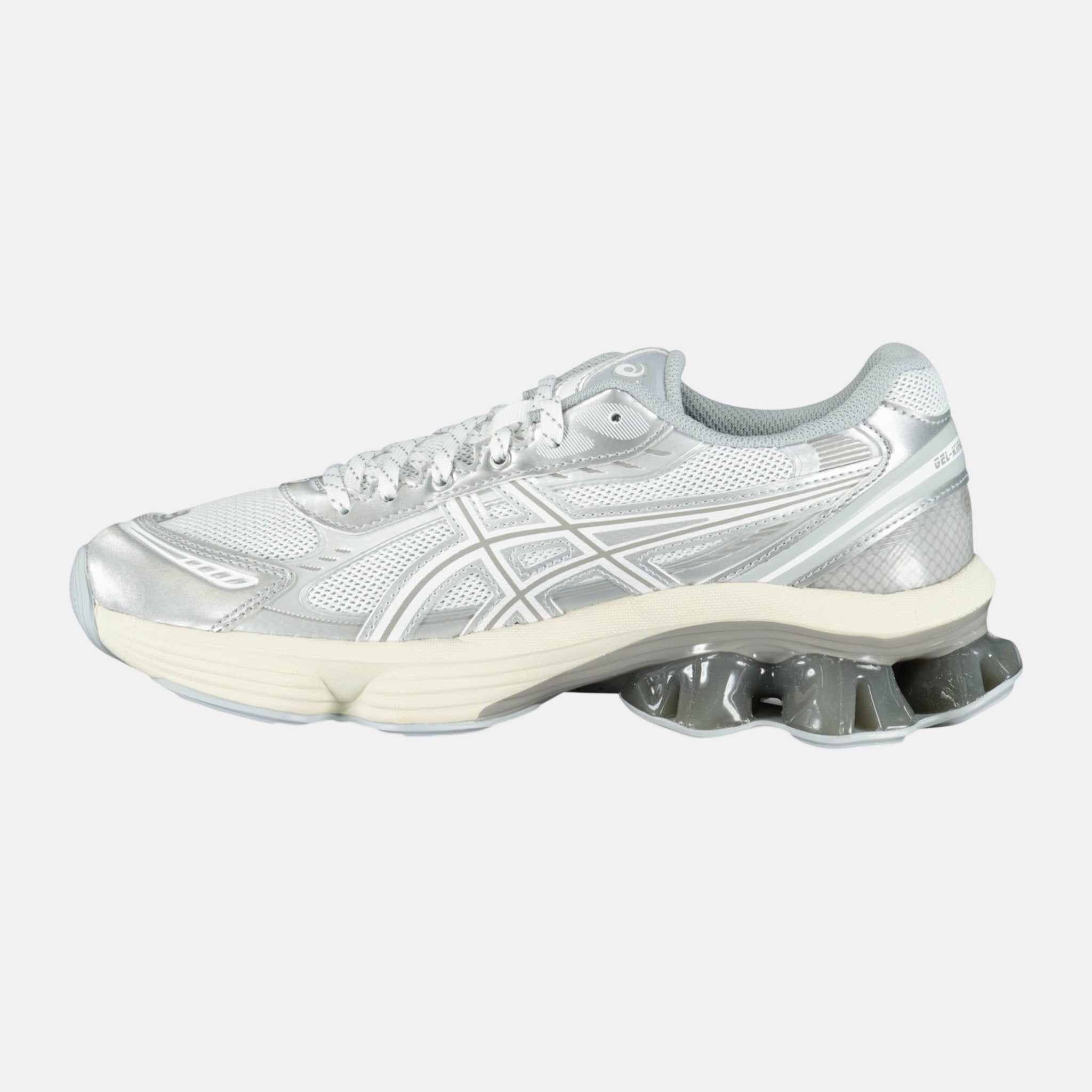 Asics GEL - KINETIC FLUENT Trainers White Silver - northern threads