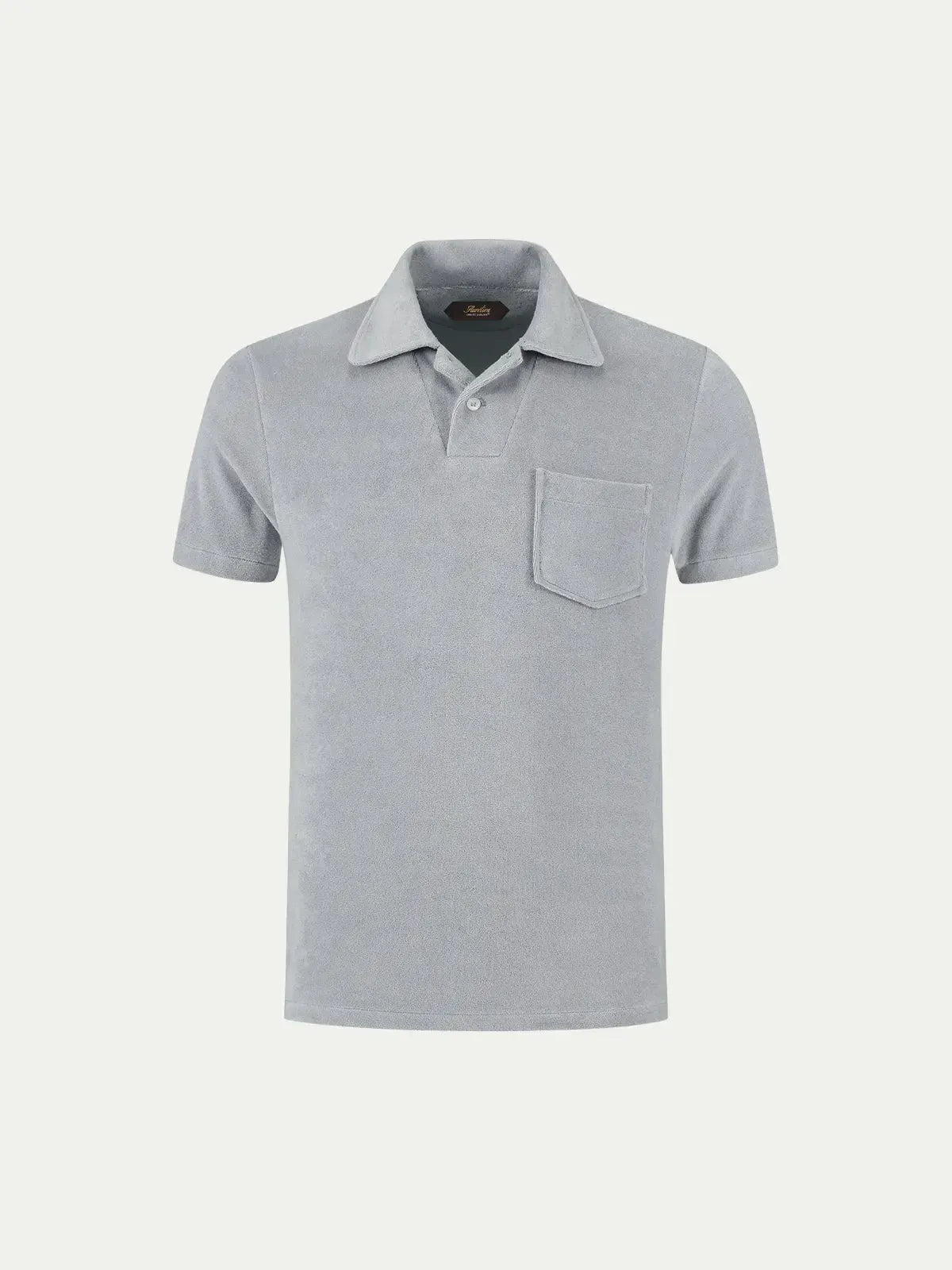 AURELIEN TERRY POLO SHIRT 2 LIGHT GREY - 80008-020-002 - northern threads uk