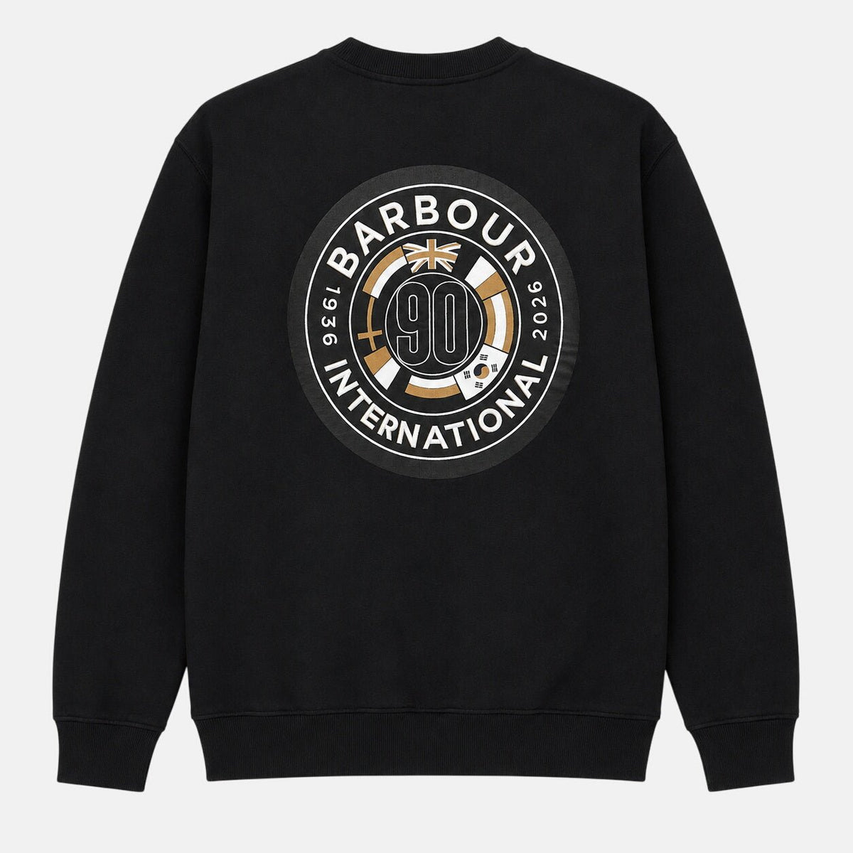 Barbour International 90th Anniversary Graphic Sweatshirt Black | Northern Threads Designer Menswear