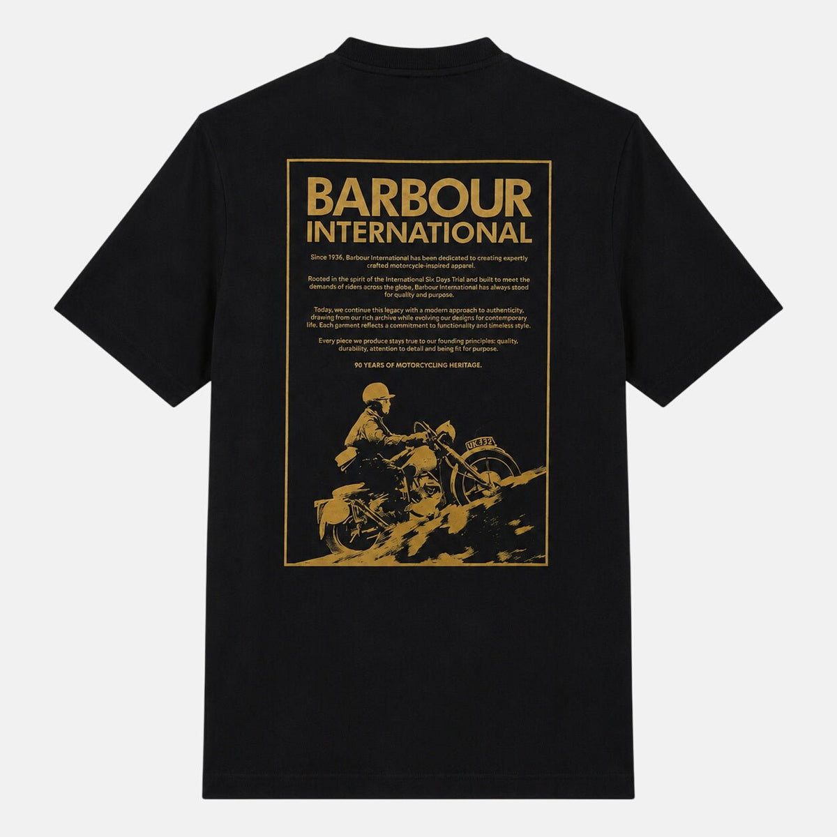 Barbour International 90th Anniversary Graphic T-Shirt Black | Northern Threads Designer Menswear