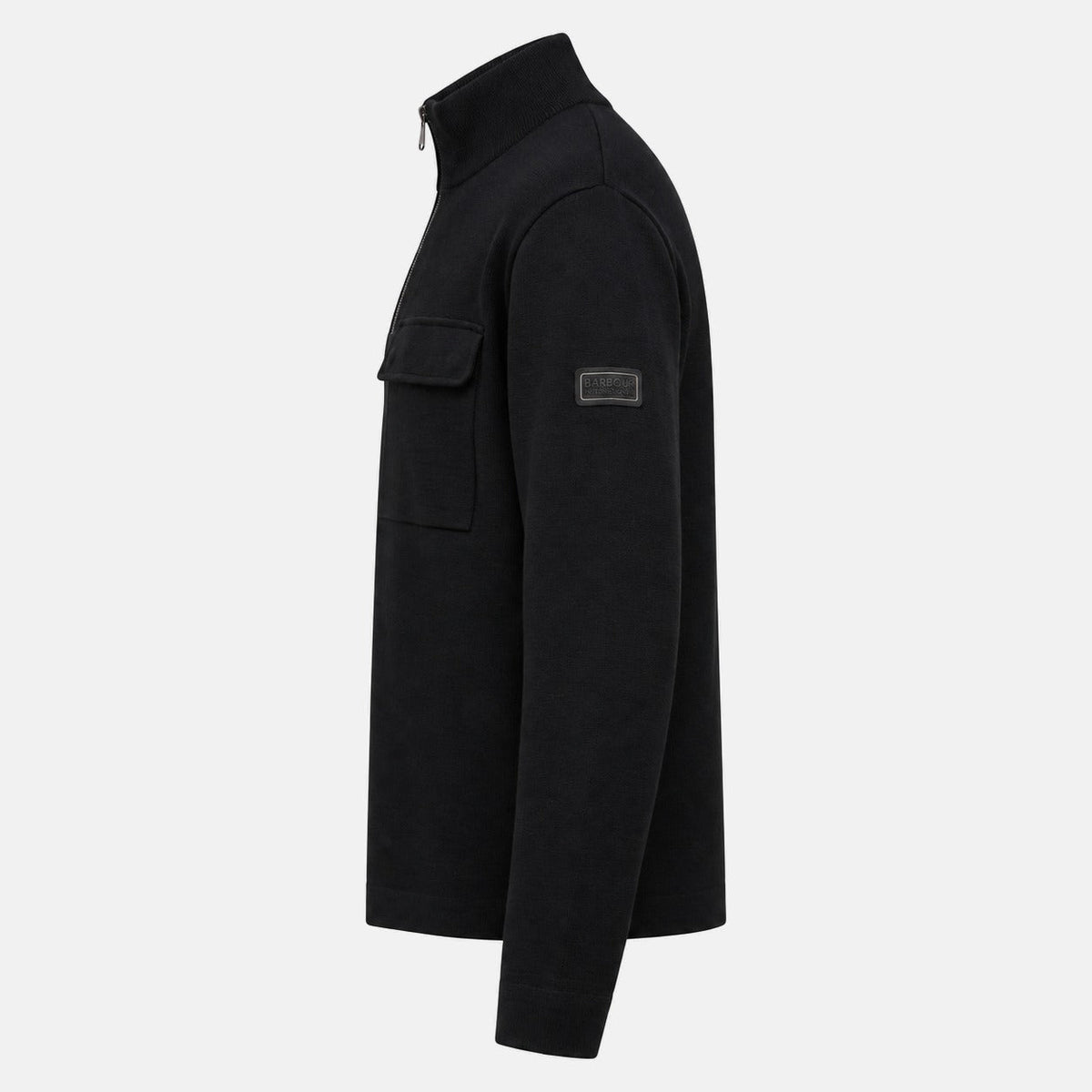 Barbour International Burley Half Zip Cardigan Jumper Black | Northern Threads Designer Menswear