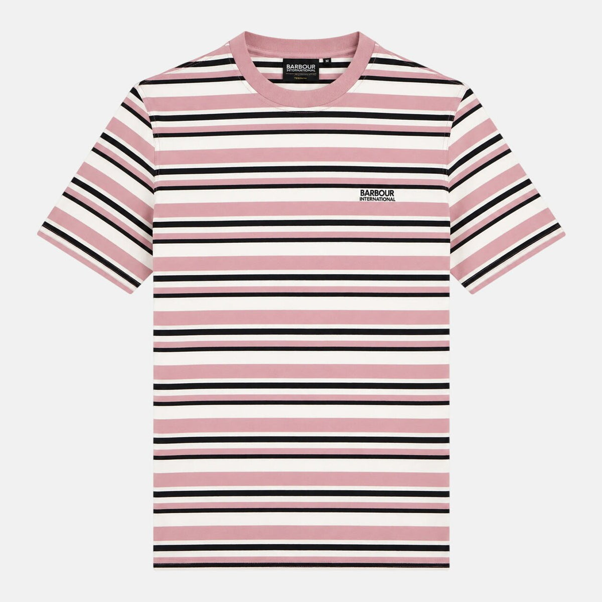 Barbour International Burnwood Stripe T-Shirt Woodrose | Northern Threads Designer Menswear