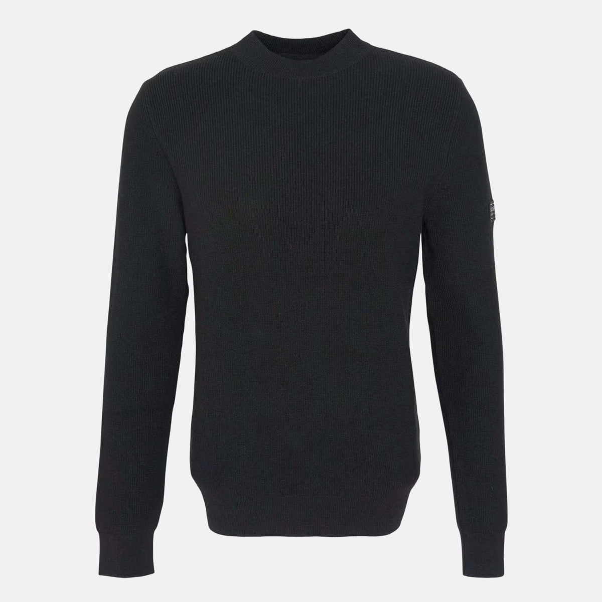 Barbour International Crawley Crew Neck Jumper Black | Northern Threads Designer Menswear