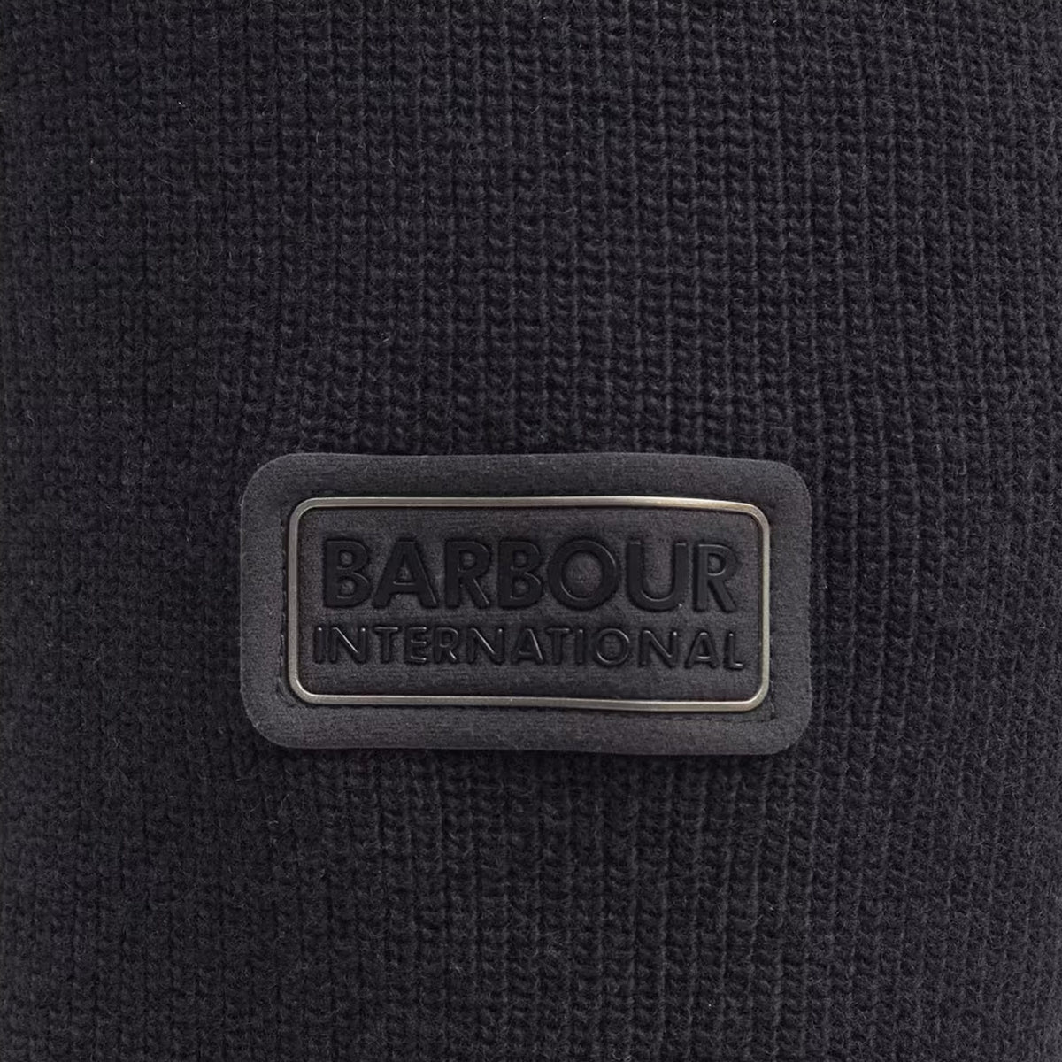 Barbour International Crawley Crew Neck Jumper Black | Northern Threads Designer Menswear