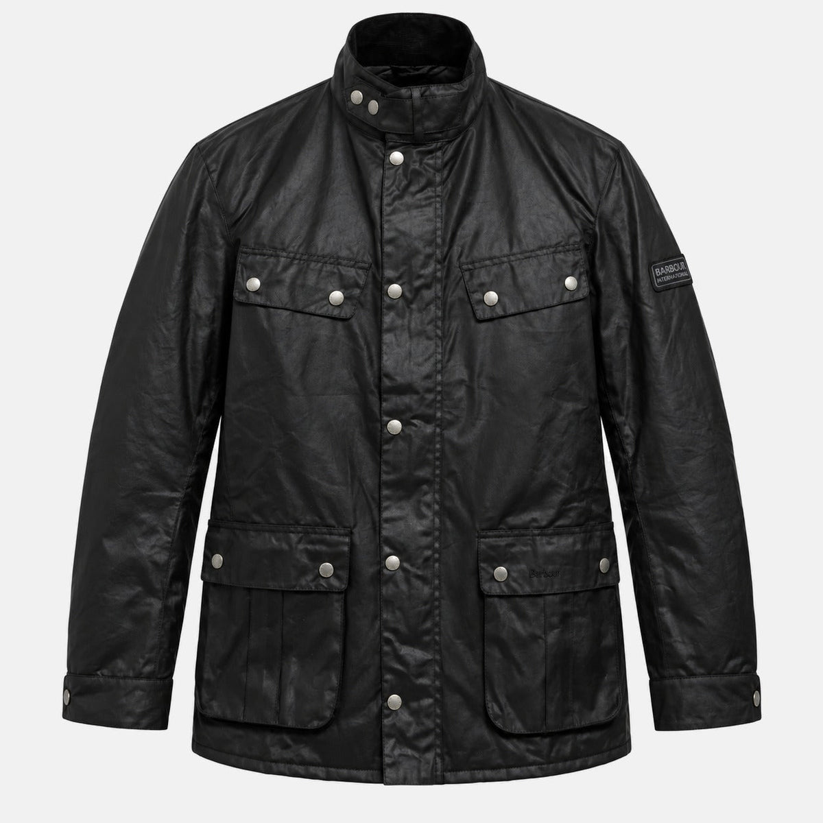 Barbour International Duke Wax Jacket Black | Northern Threads Designer Menswear