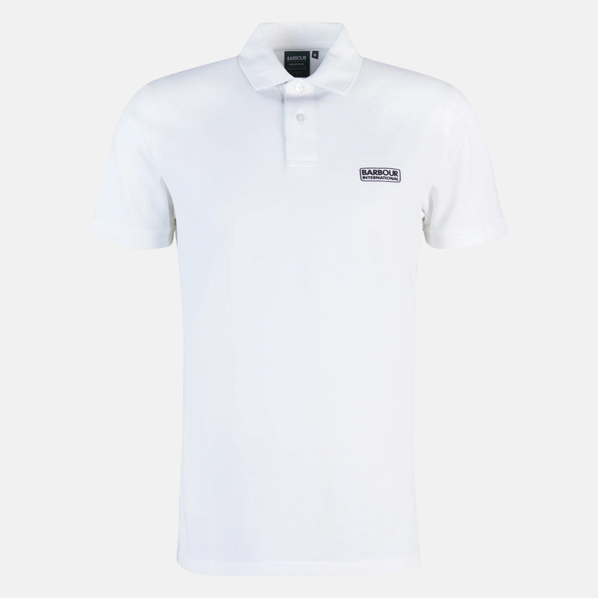 Barbour International Essential Polo Shirt White | Northern Threads Designer Menswear