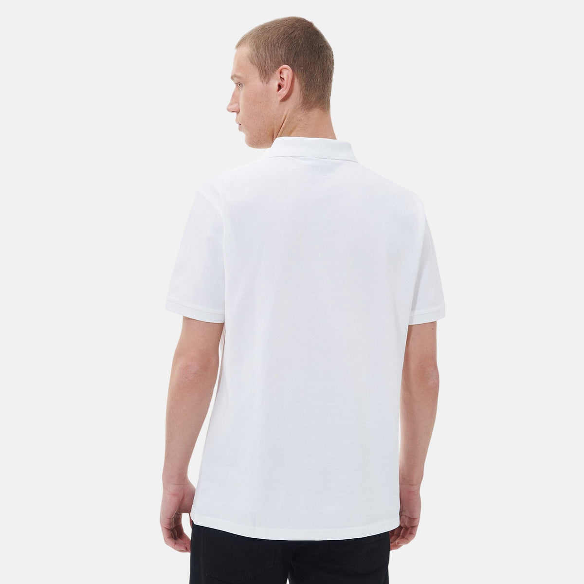 Barbour International Essential Polo Shirt White | Northern Threads Designer Menswear