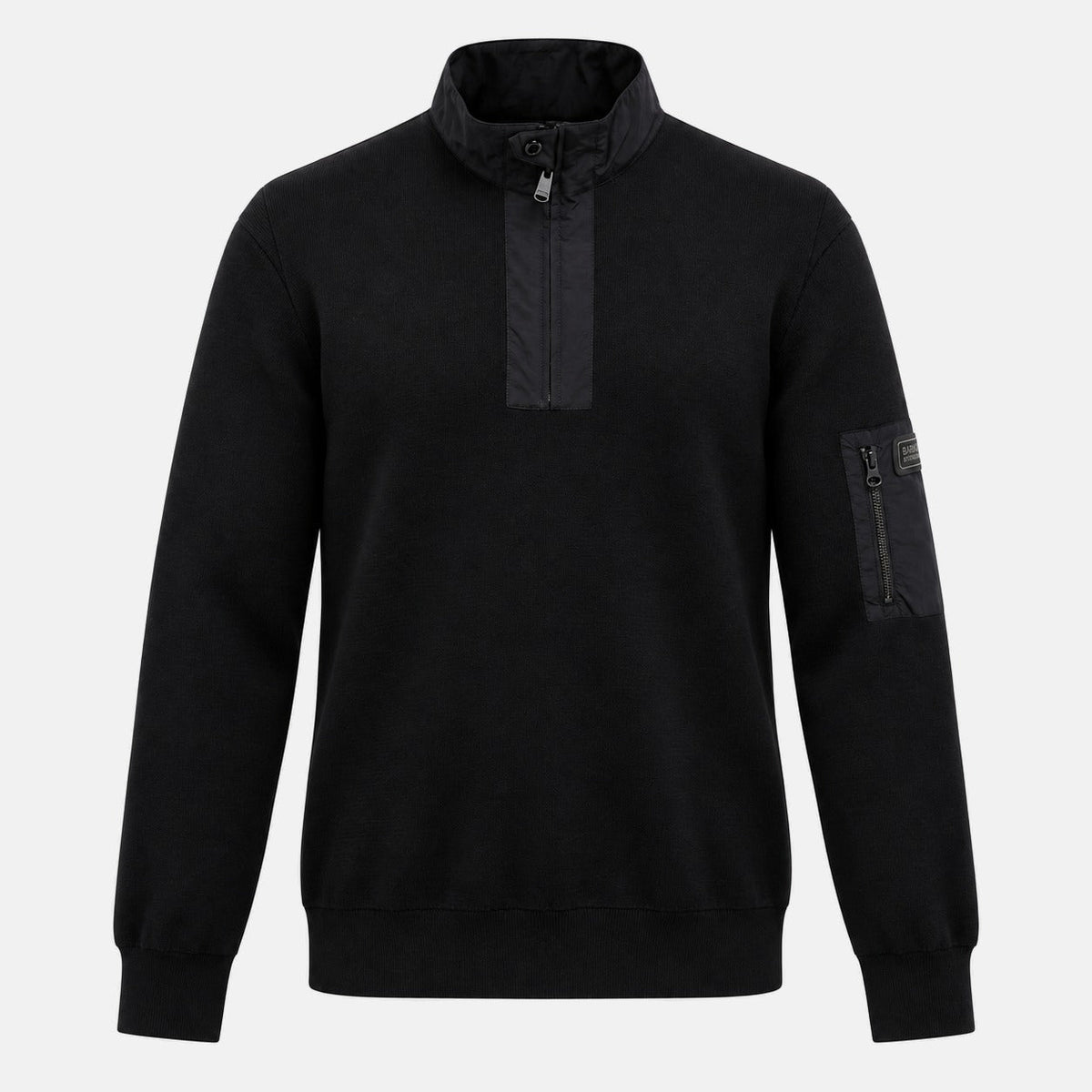 Barbour International Inline Half Zip Sweatshirt Black | Northern Threads Designer Menswear