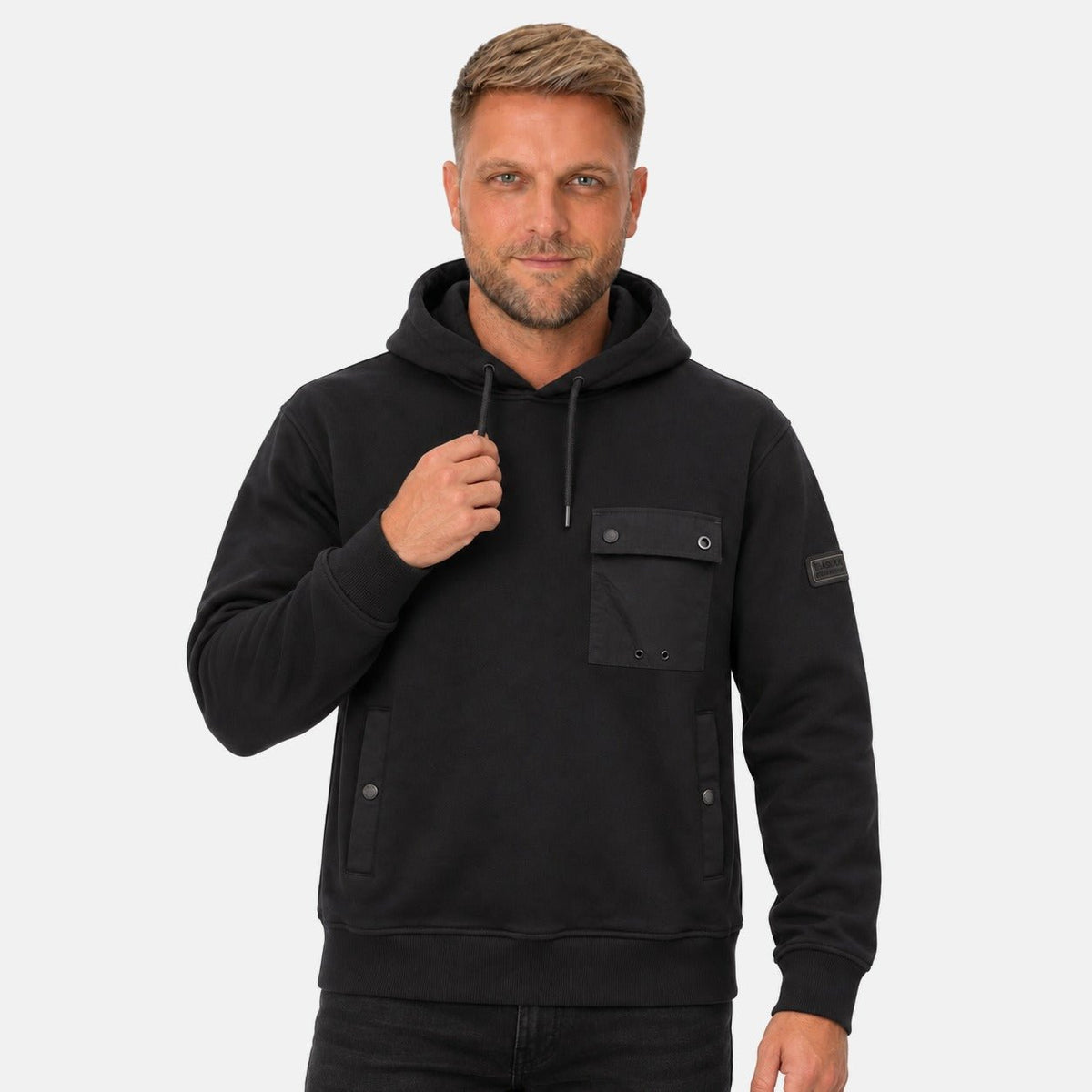 Barbour International Inline Hooded Sweatshirt Black | Northern Threads Designer Menswear