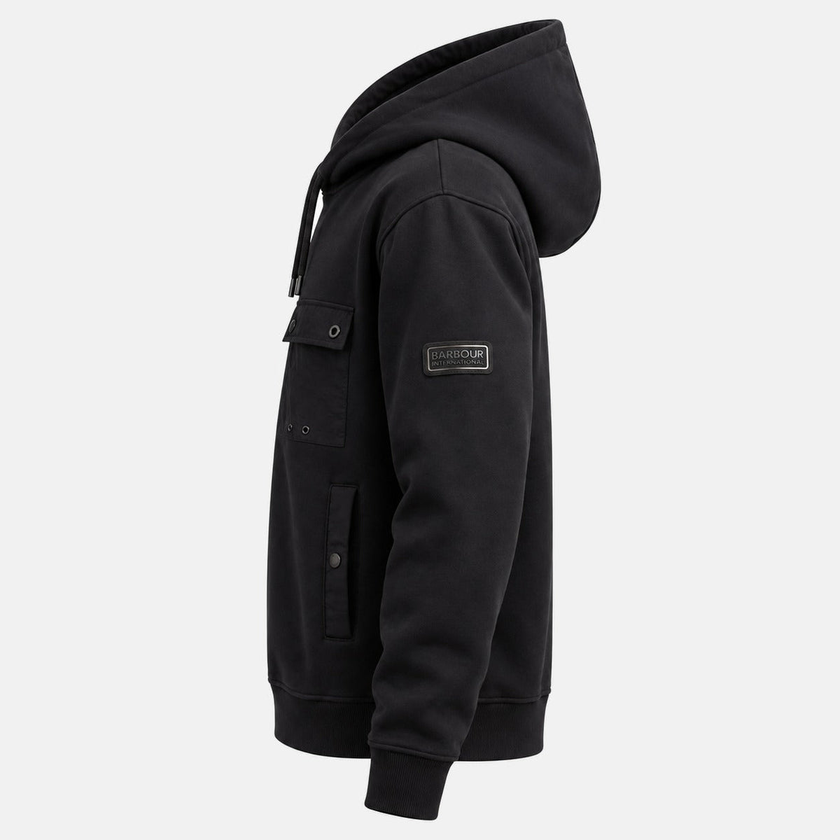 Barbour International Inline Hooded Sweatshirt Black | Northern Threads Designer Menswear