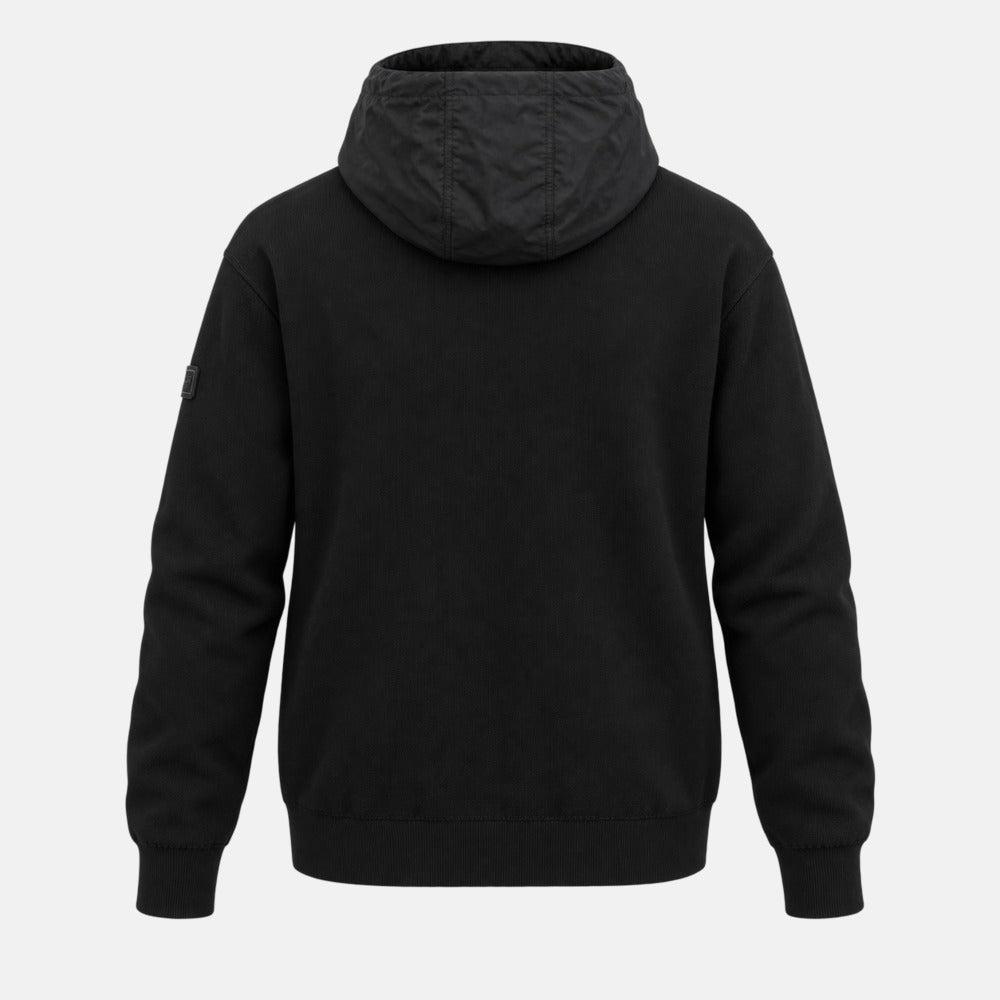 Barbour International Inline Knitted Hoodie Black | Northern Threads Designer Menswear
