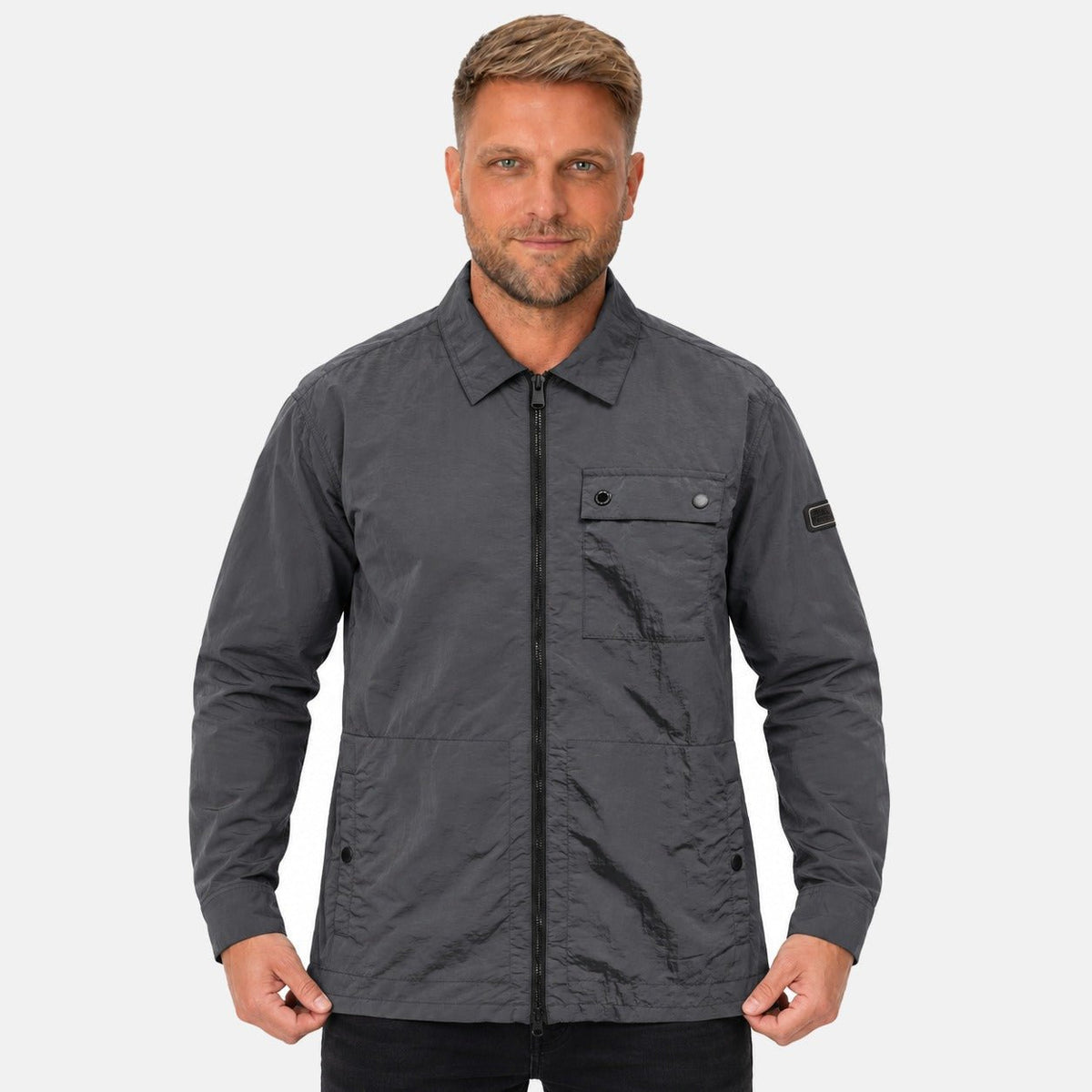 Barbour International Inline Overshirt Asphalt | Northern Threads Designer Menswear