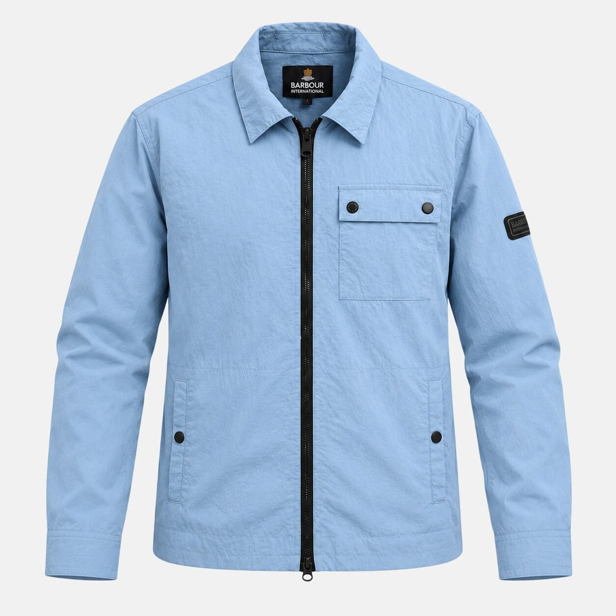 Barbour International Inline Overshirt Powder Blue | Northern Threads Designer Menswear