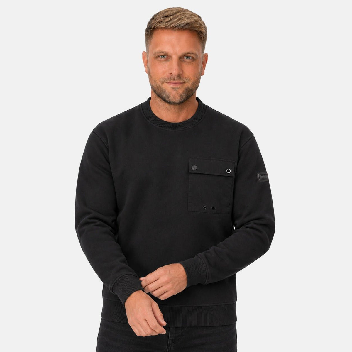 Barbour International Inline Sweatshirt Black | Northern Threads Designer Menswear