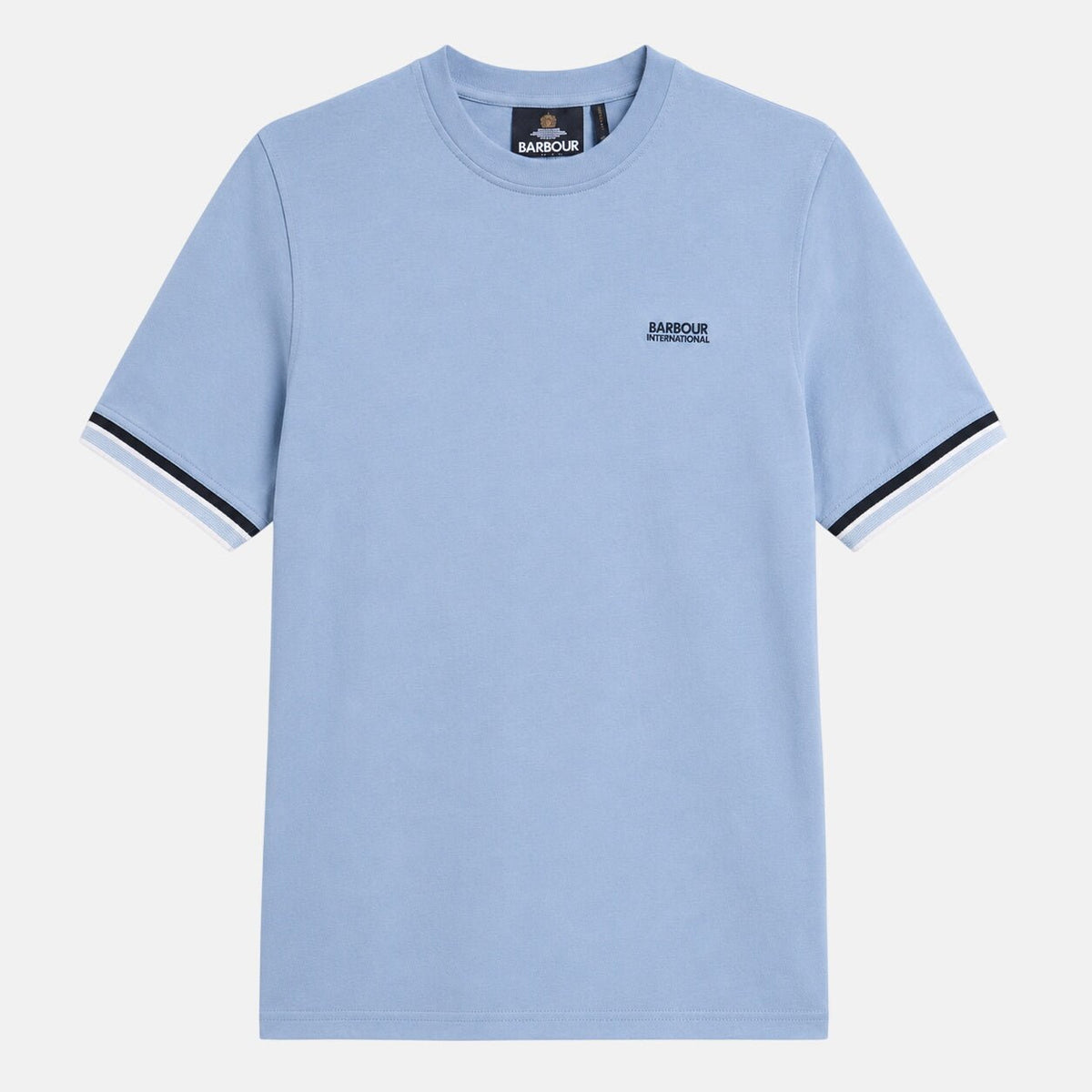 Barbour International Newport Tipped T-Shirt Powder Blue | Northern Threads Designer Menswear