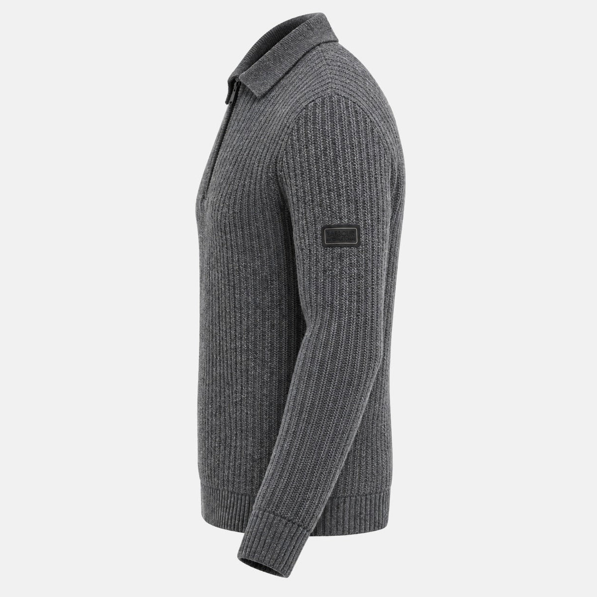 Barbour International Oxham Half Zip Jumper Asphalt | Northern Threads Designer Menswear