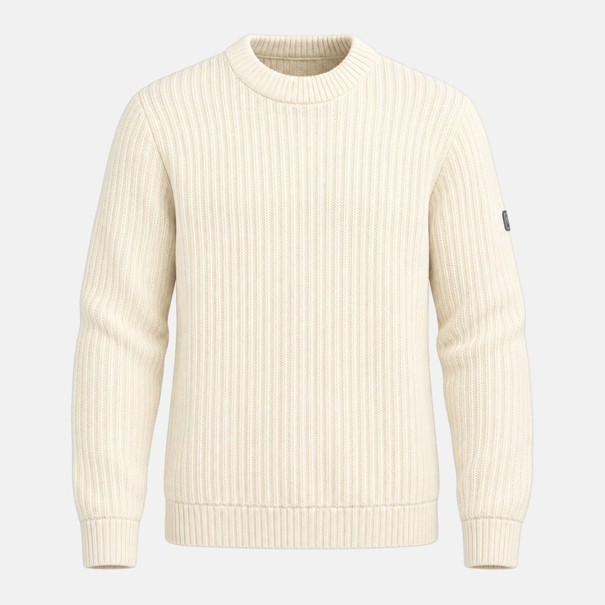 Barbour International Oxham Knit Crew Neck Jumper Whisper White | Northern Threads Designer Menswear