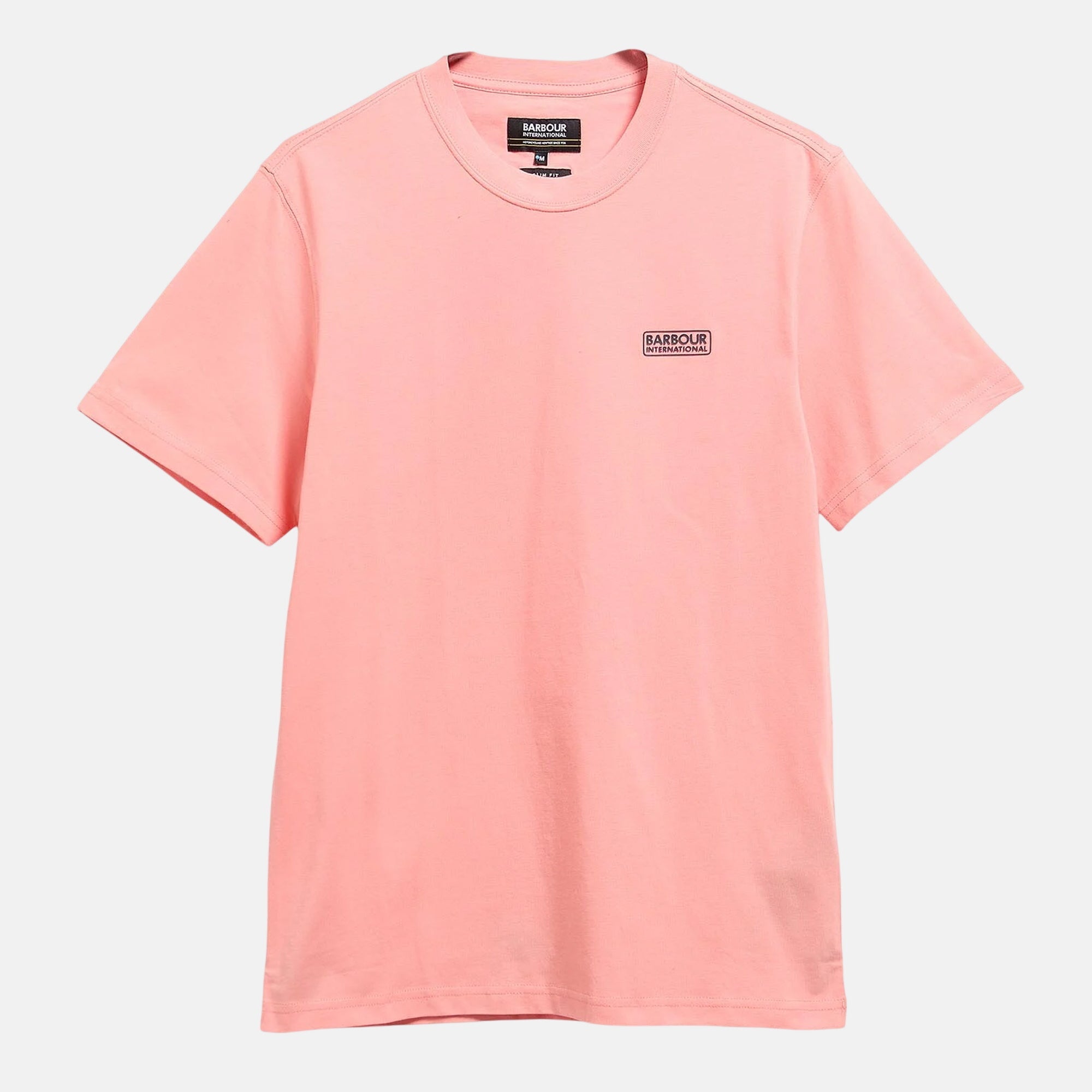 Barbour International Small Logo T-Shirt Burnt Coral - SPR1037-M - northern threads uk