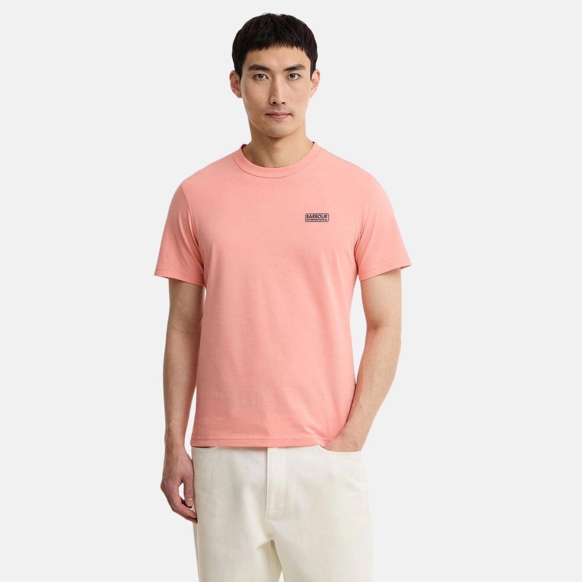 Barbour International Small Logo T-Shirt Burnt Coral | Northern Threads Designer Menswear