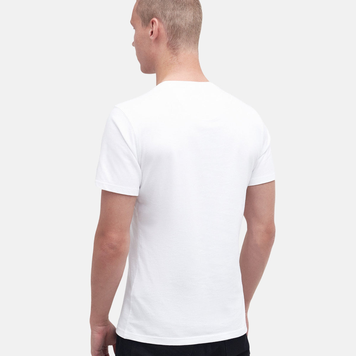 Barbour International Small Logo T-Shirt White Black | Northern Threads Designer Menswear