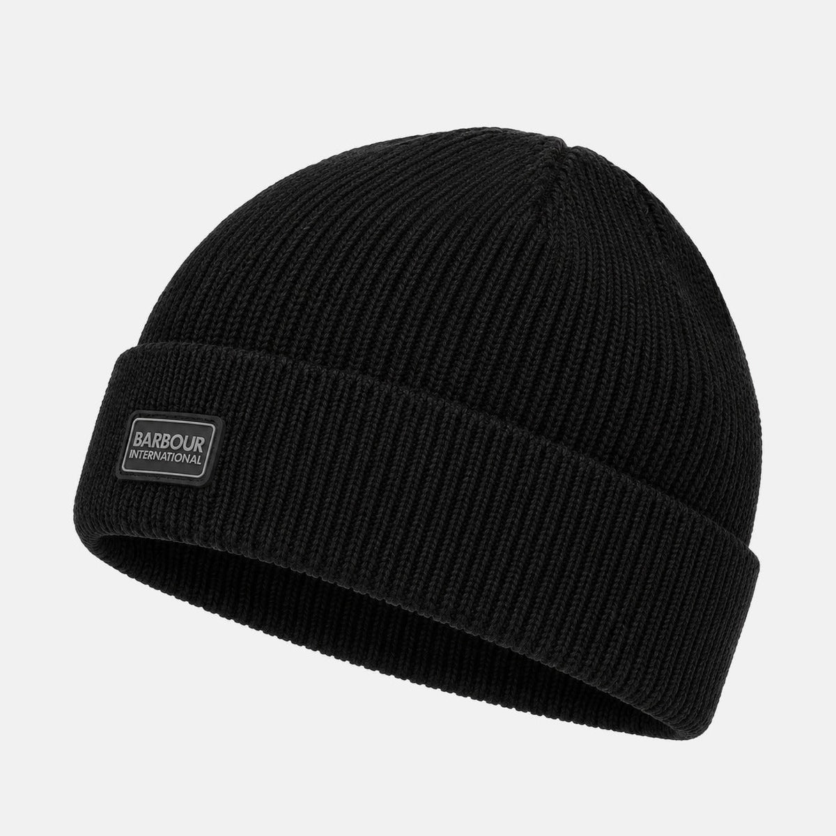 Barbour International Sweeper Legacy Beanie Hat & Scarf Gift Box Set Black | Northern Threads Designer Menswear