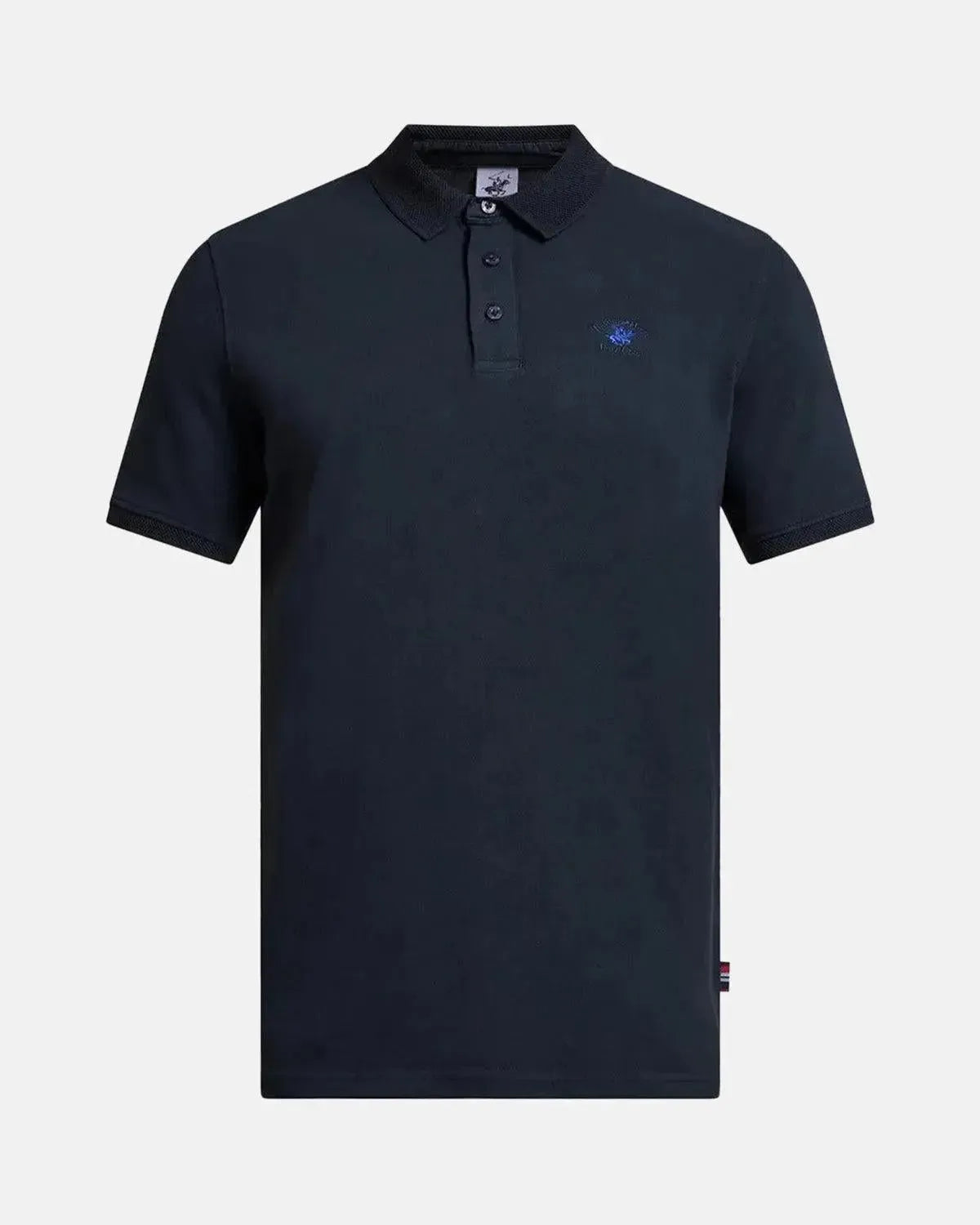 Beverly Hills Polo Club-BHPC GARMENT DYED MODERN SLIM FIT POLO SHIRT DARK NAVY-NORTHERN THREADS DESIGNER MENSWEAR