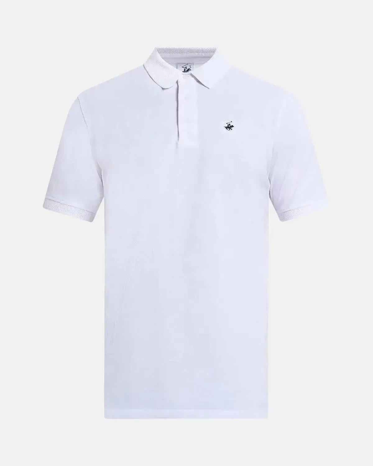 Beverly Hills Polo Club-BHPC GARMENT DYED MODERN SLIM FIT POLO SHIRT GHOST WHITE-NORTHERN THREADS DESIGNER MENSWEAR